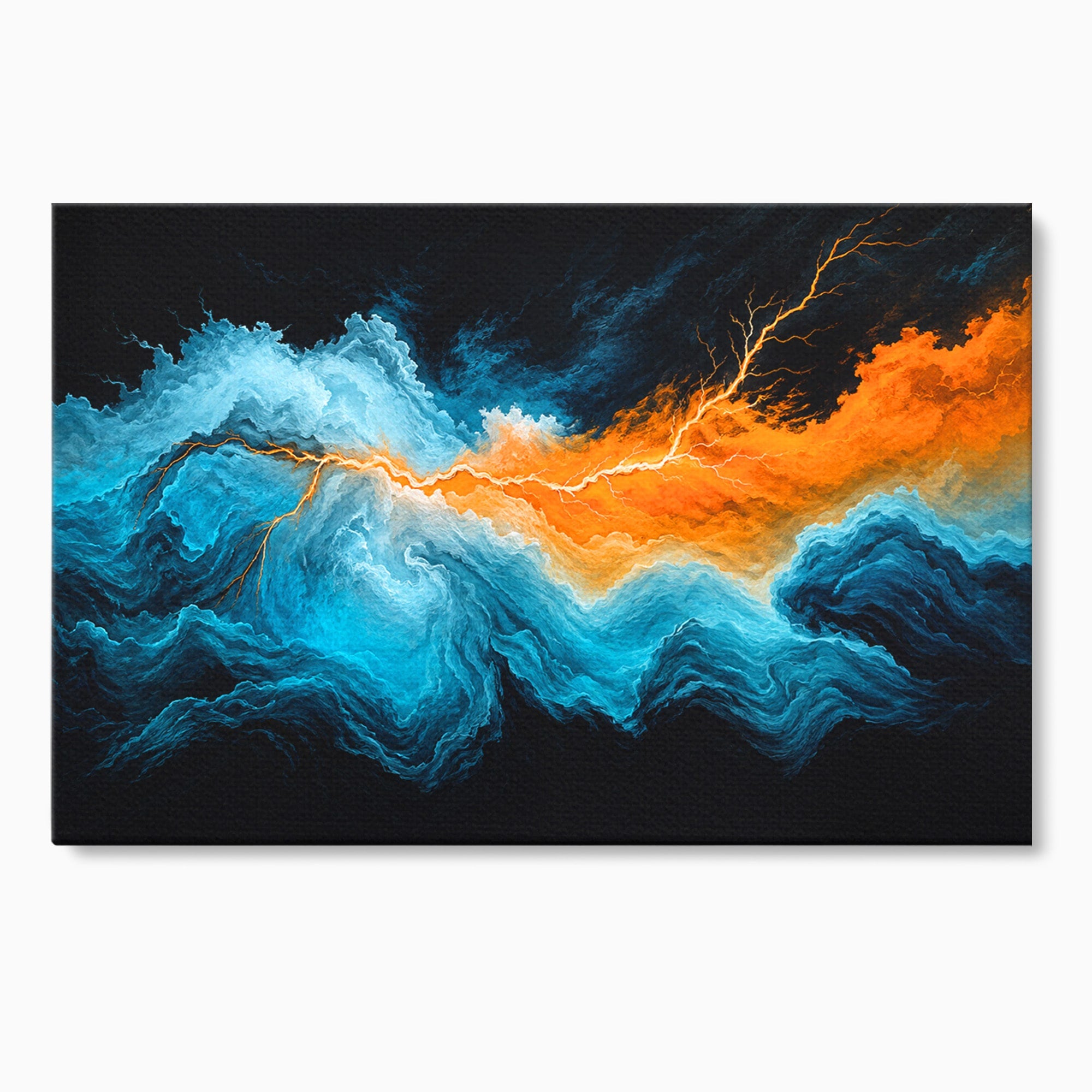 Tablou Canvas Premium LuxCanva® C1350, Furtuna Elementelor, Furtuna, Peisaj, Abstract, Living, Dramatic, Culori Vibrante