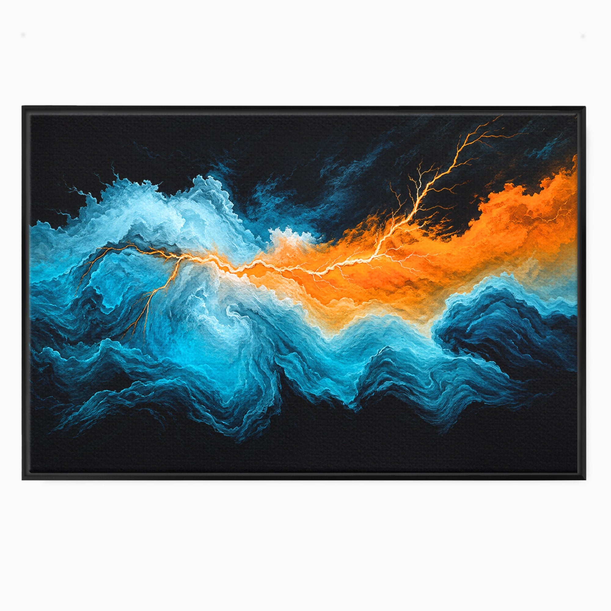 Tablou Canvas Premium LuxCanva® C1350, Furtuna Elementelor, Furtuna, Peisaj, Abstract, Living, Dramatic, Culori Vibrante