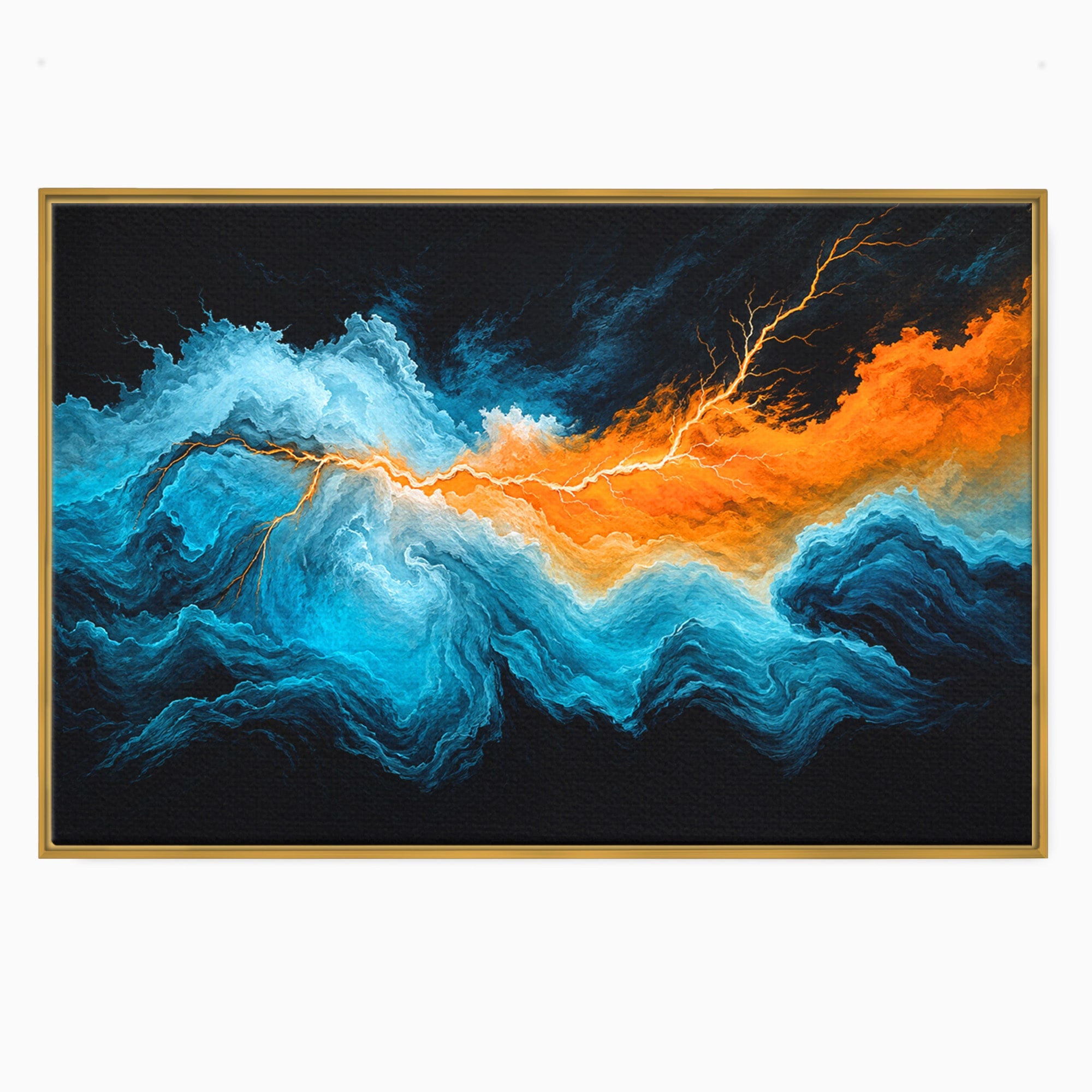 Tablou Canvas Premium LuxCanva® C1350, Furtuna Elementelor, Furtuna, Peisaj, Abstract, Living, Dramatic, Culori Vibrante