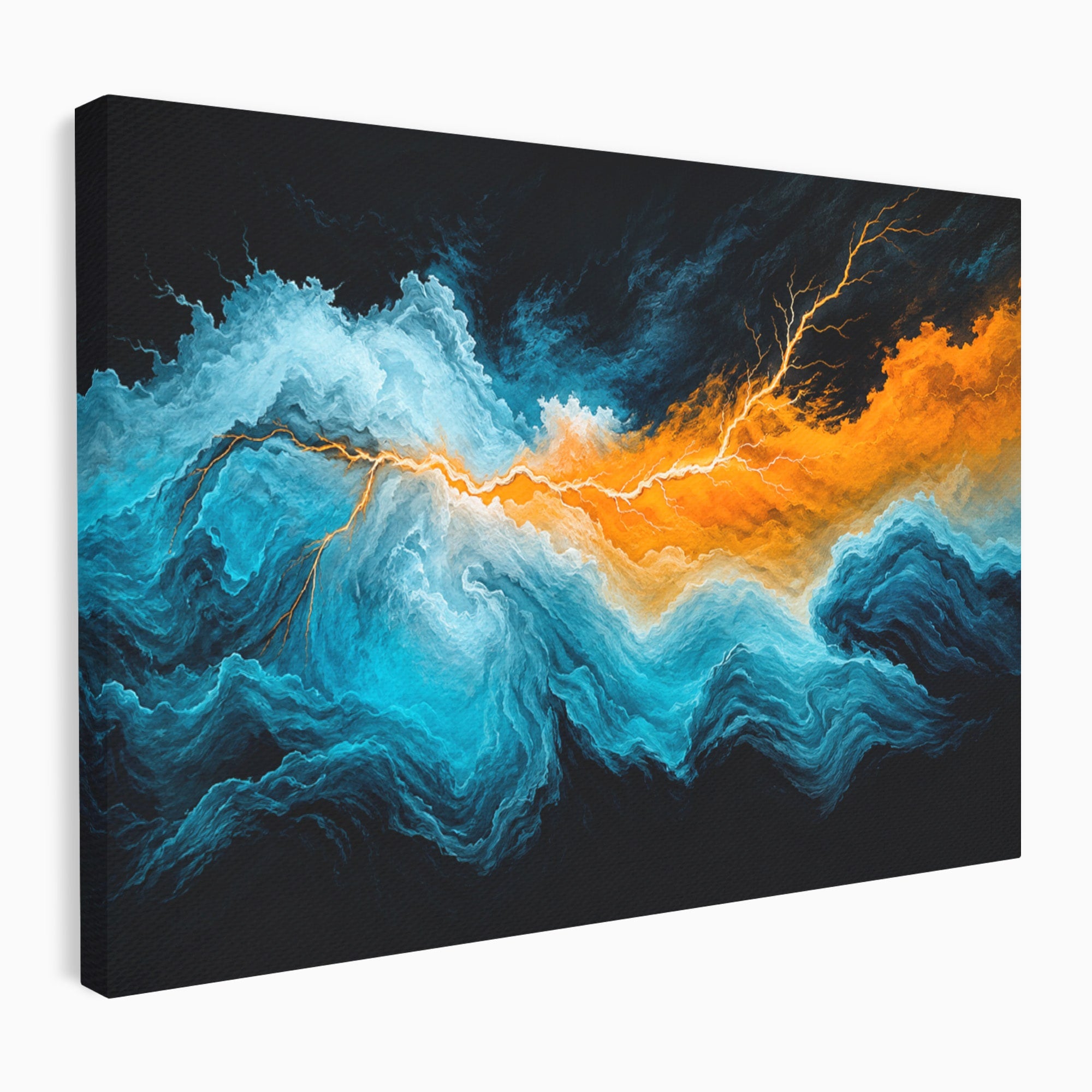 Tablou Canvas Premium LuxCanva® C1350, Furtuna Elementelor, Furtuna, Peisaj, Abstract, Living, Dramatic, Culori Vibrante