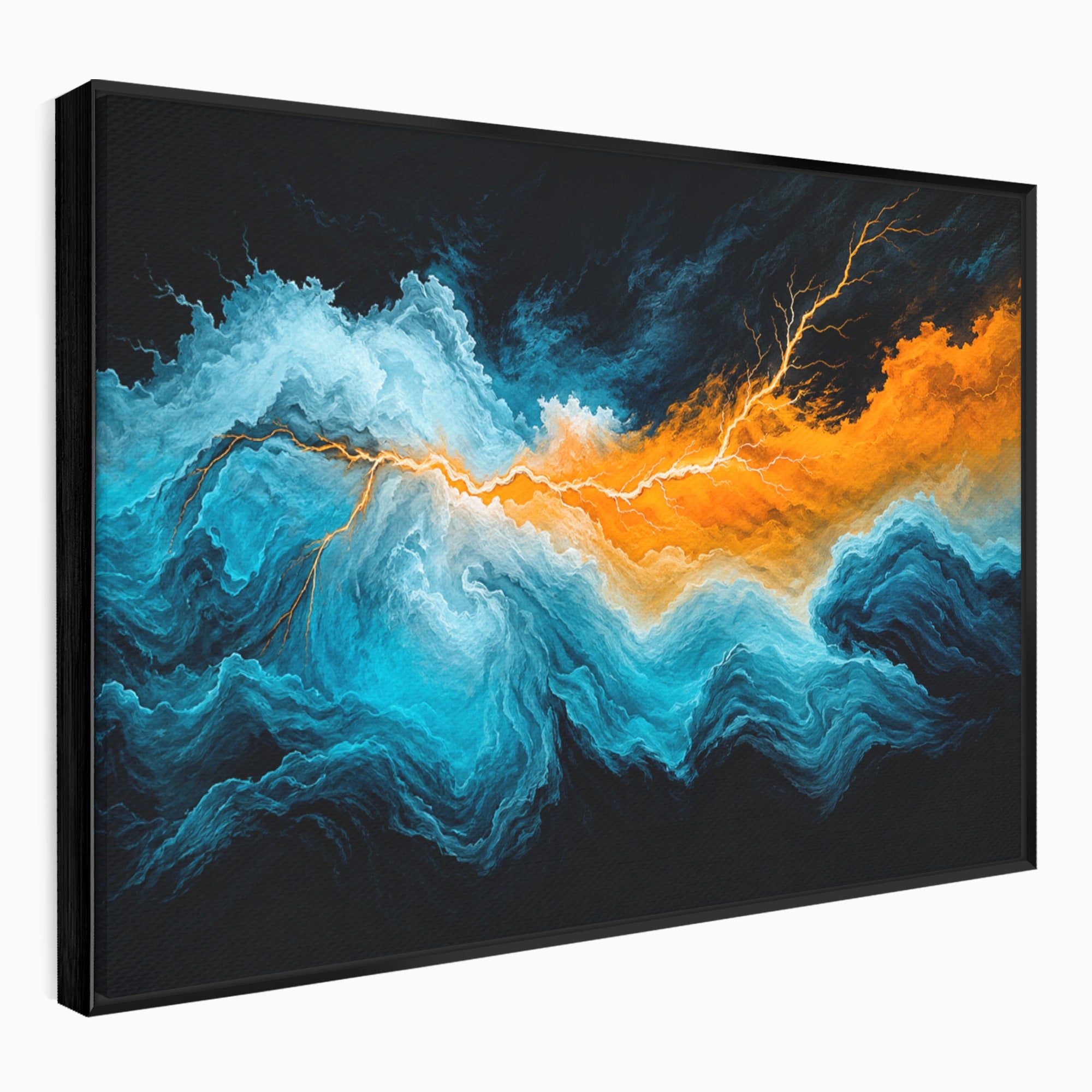 Tablou Canvas Premium LuxCanva® C1350, Furtuna Elementelor, Furtuna, Peisaj, Abstract, Living, Dramatic, Culori Vibrante