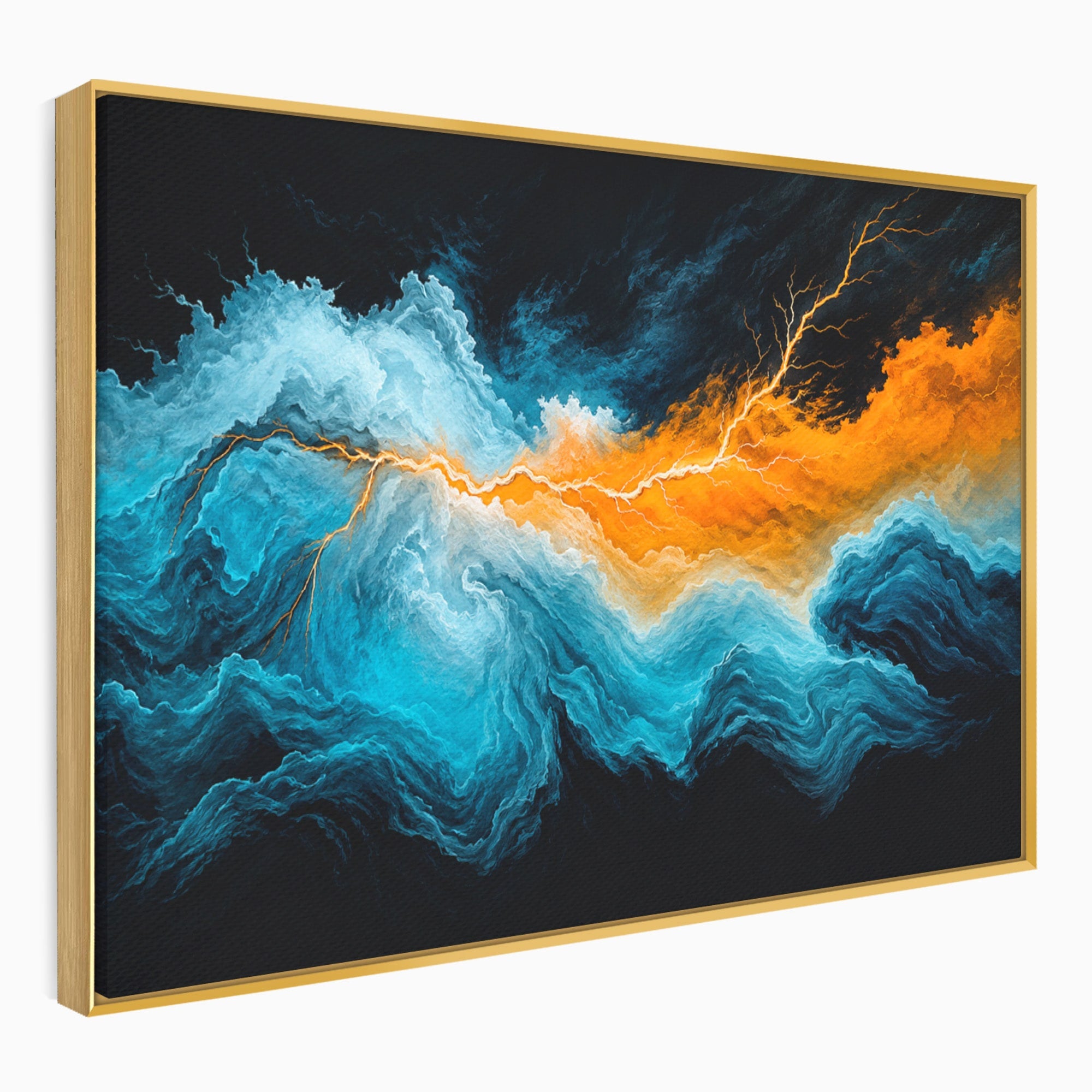 Tablou Canvas Premium LuxCanva® C1350, Furtuna Elementelor, Furtuna, Peisaj, Abstract, Living, Dramatic, Culori Vibrante