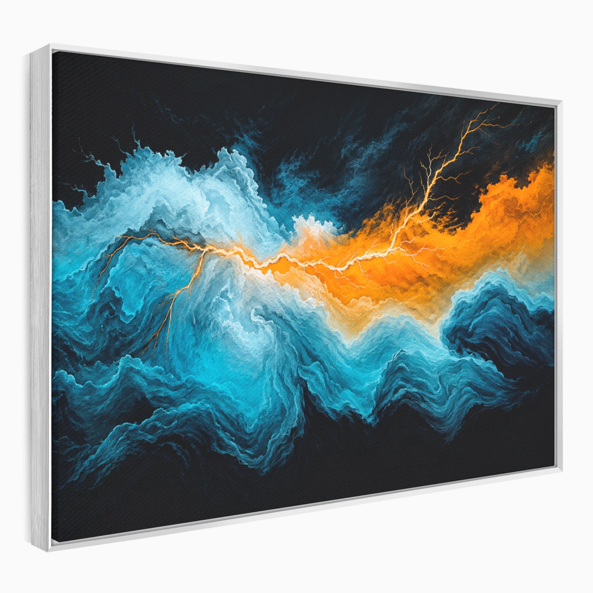 Tablou Canvas Premium LuxCanva® C1350, Furtuna Elementelor, Furtuna, Peisaj, Abstract, Living, Dramatic, Culori Vibrante