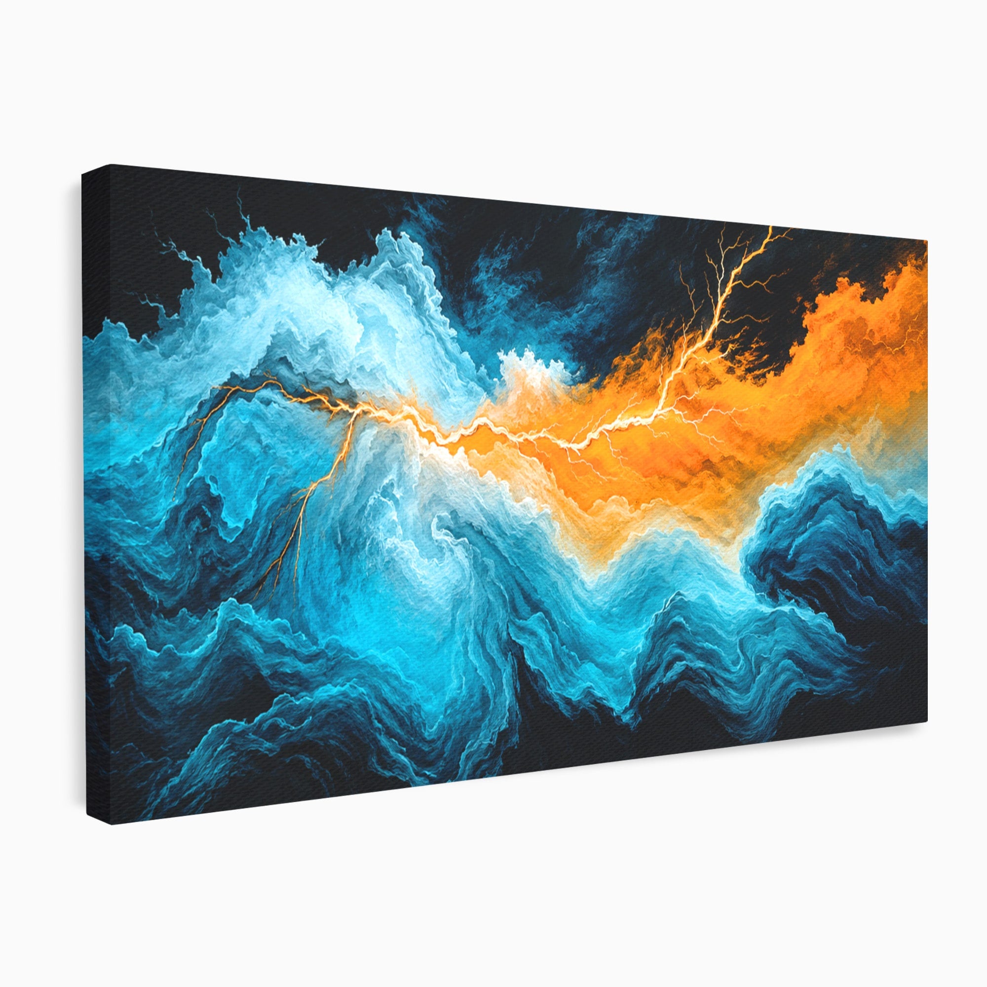 Tablou Canvas Premium LuxCanva® C1350, Furtuna Elementelor, Furtuna, Peisaj, Abstract, Living, Dramatic, Culori Vibrante