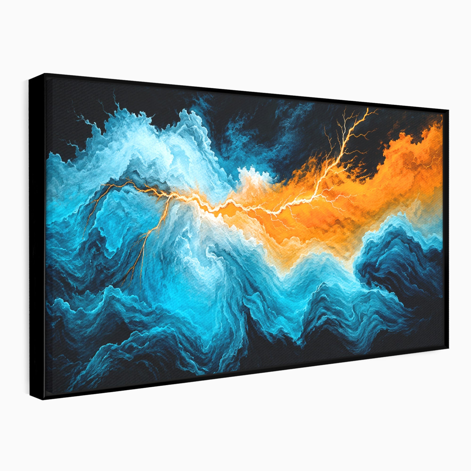 Tablou Canvas Premium LuxCanva® C1350, Furtuna Elementelor, Furtuna, Peisaj, Abstract, Living, Dramatic, Culori Vibrante