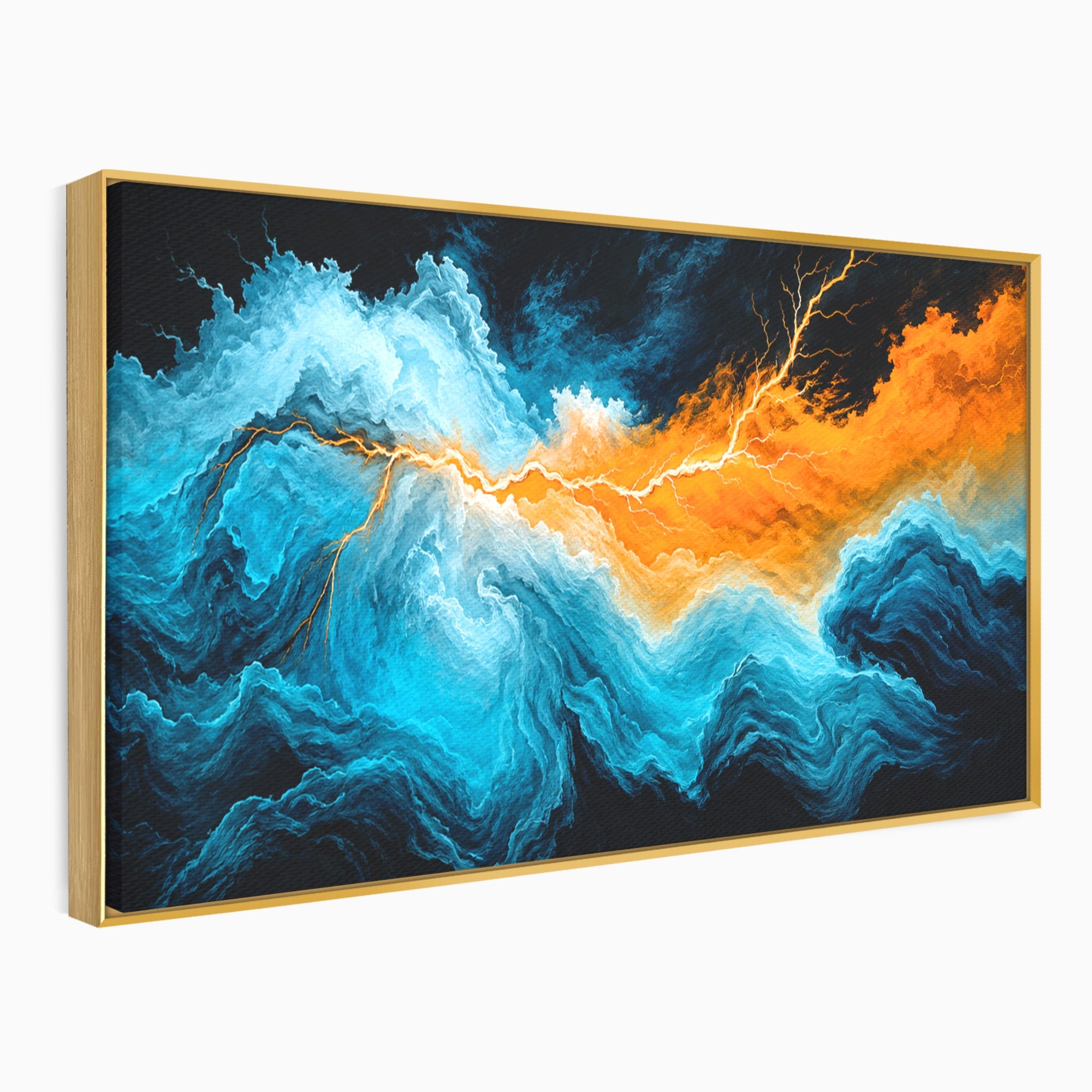 Tablou Canvas Premium LuxCanva® C1350, Furtuna Elementelor, Furtuna, Peisaj, Abstract, Living, Dramatic, Culori Vibrante