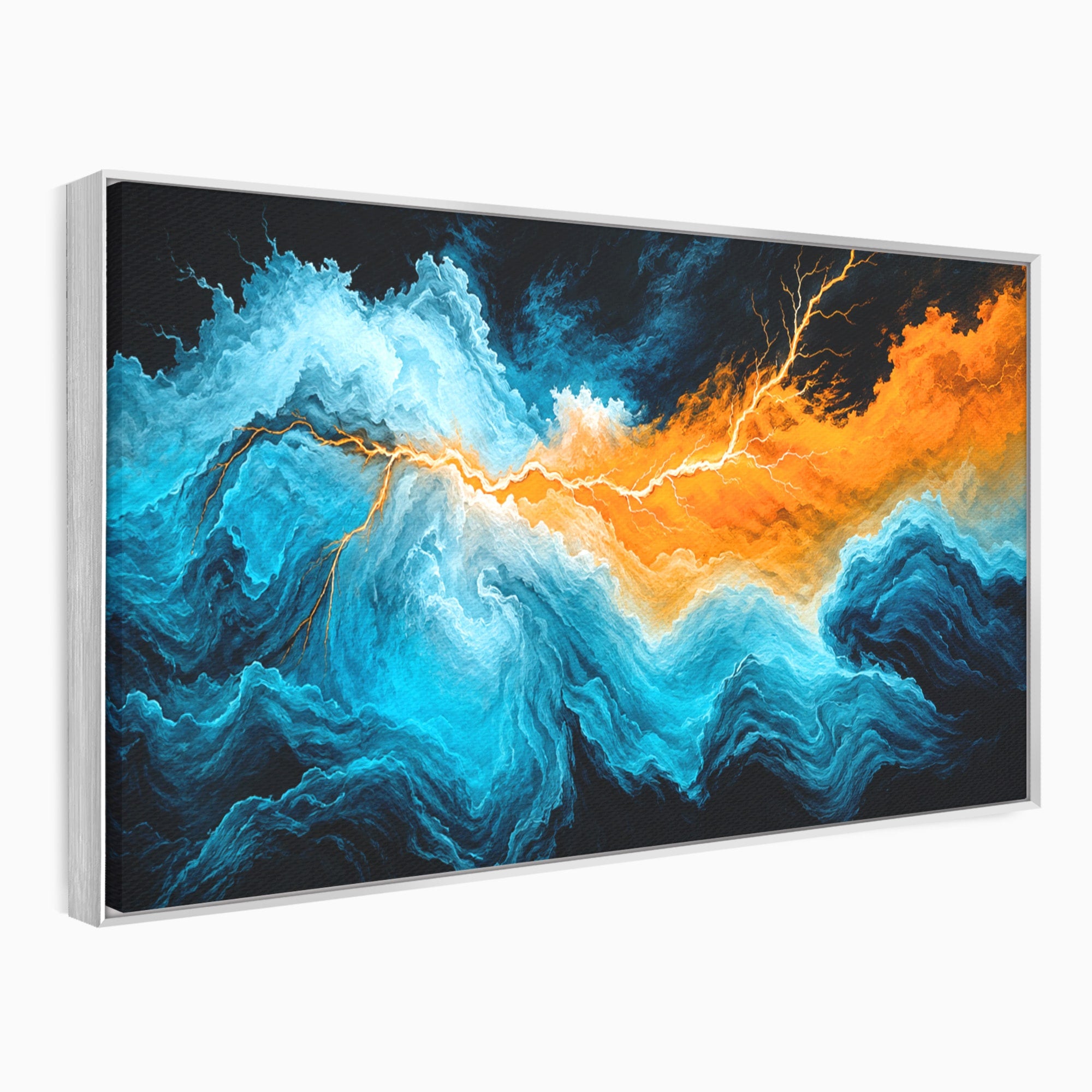 Tablou Canvas Premium LuxCanva® C1350, Furtuna Elementelor, Furtuna, Peisaj, Abstract, Living, Dramatic, Culori Vibrante