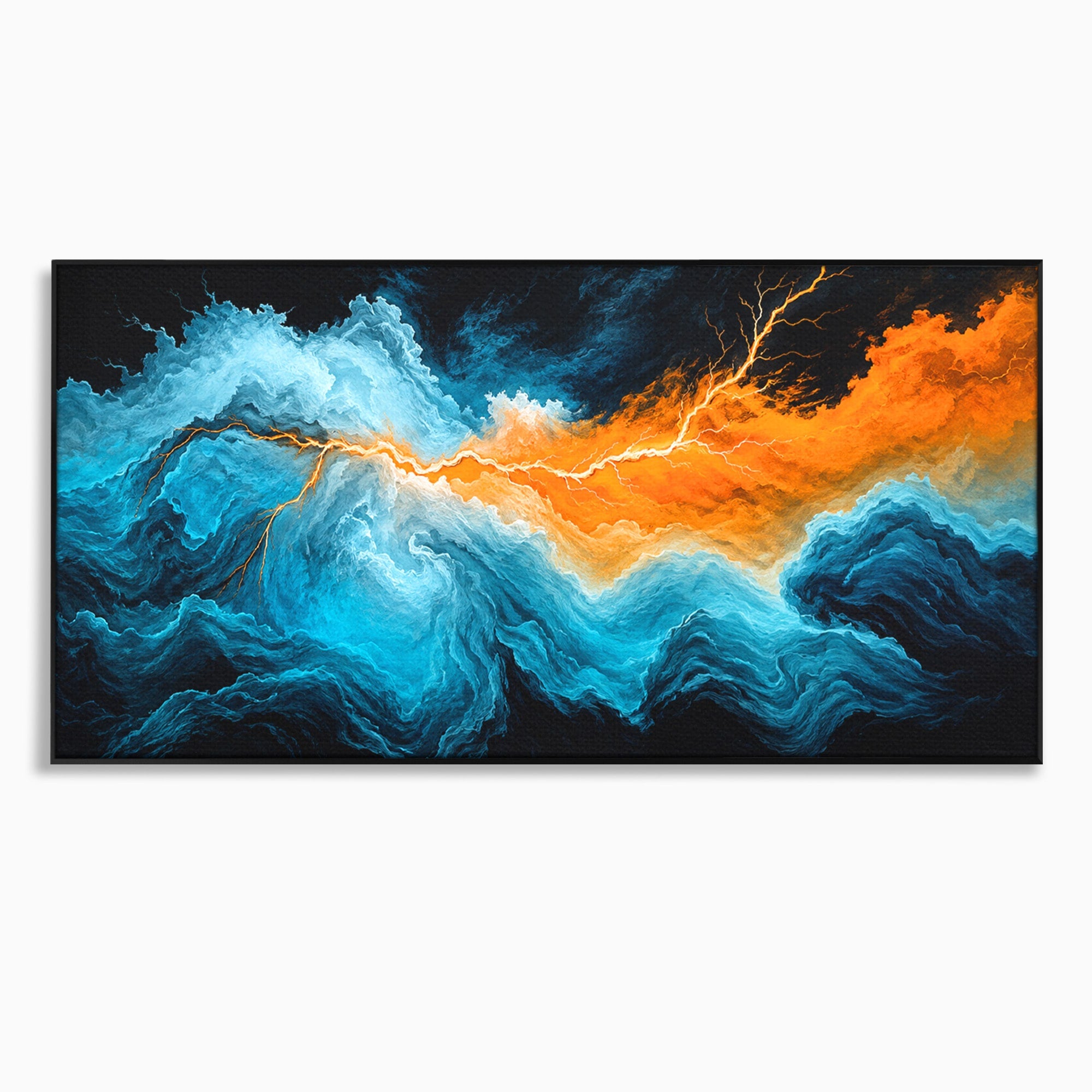 Tablou Canvas Premium LuxCanva® C1350, Furtuna Elementelor, Furtuna, Peisaj, Abstract, Living, Dramatic, Culori Vibrante