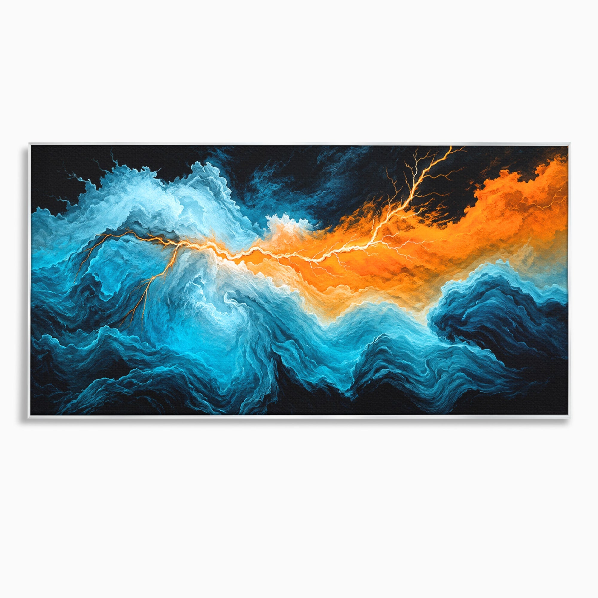 Tablou Canvas Premium LuxCanva® C1350, Furtuna Elementelor, Furtuna, Peisaj, Abstract, Living, Dramatic, Culori Vibrante