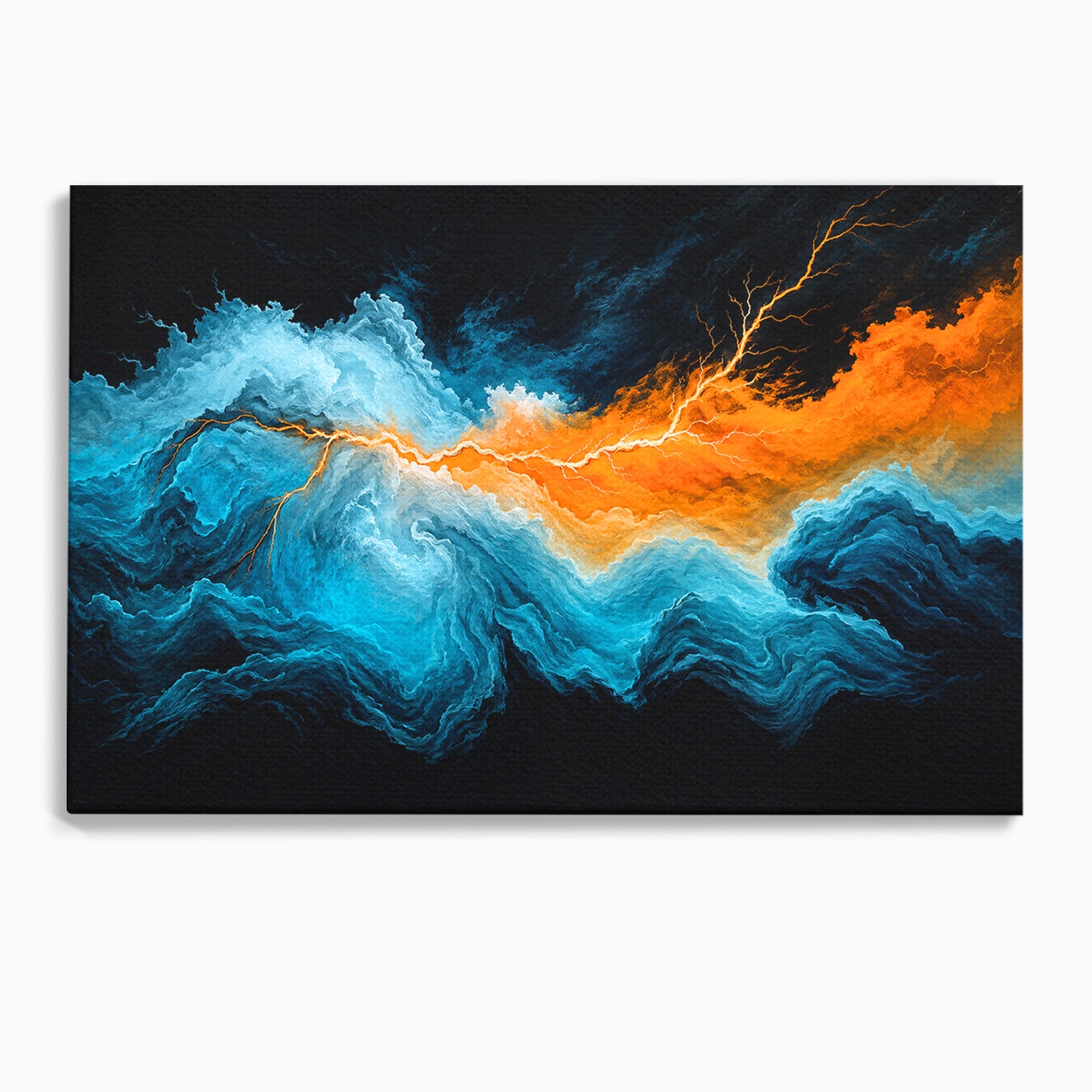 Tablou Canvas Premium LuxCanva® C1350, Furtuna Elementelor, Furtuna, Peisaj, Abstract, Living, Dramatic, Culori Vibrante