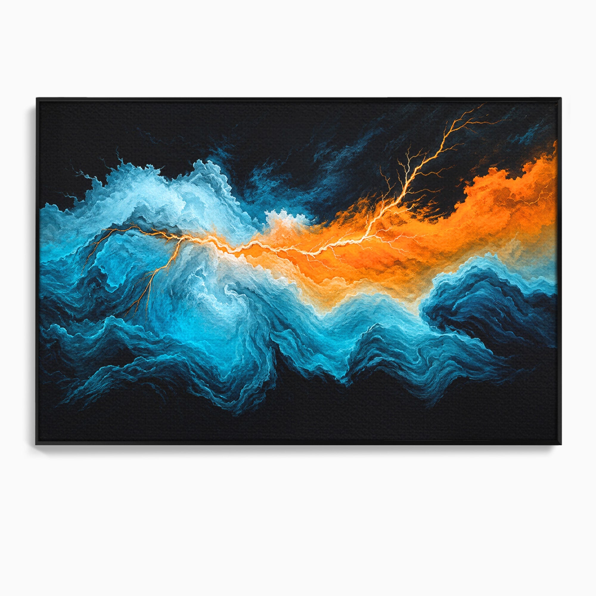 Tablou Canvas Premium LuxCanva® C1350, Furtuna Elementelor, Furtuna, Peisaj, Abstract, Living, Dramatic, Culori Vibrante
