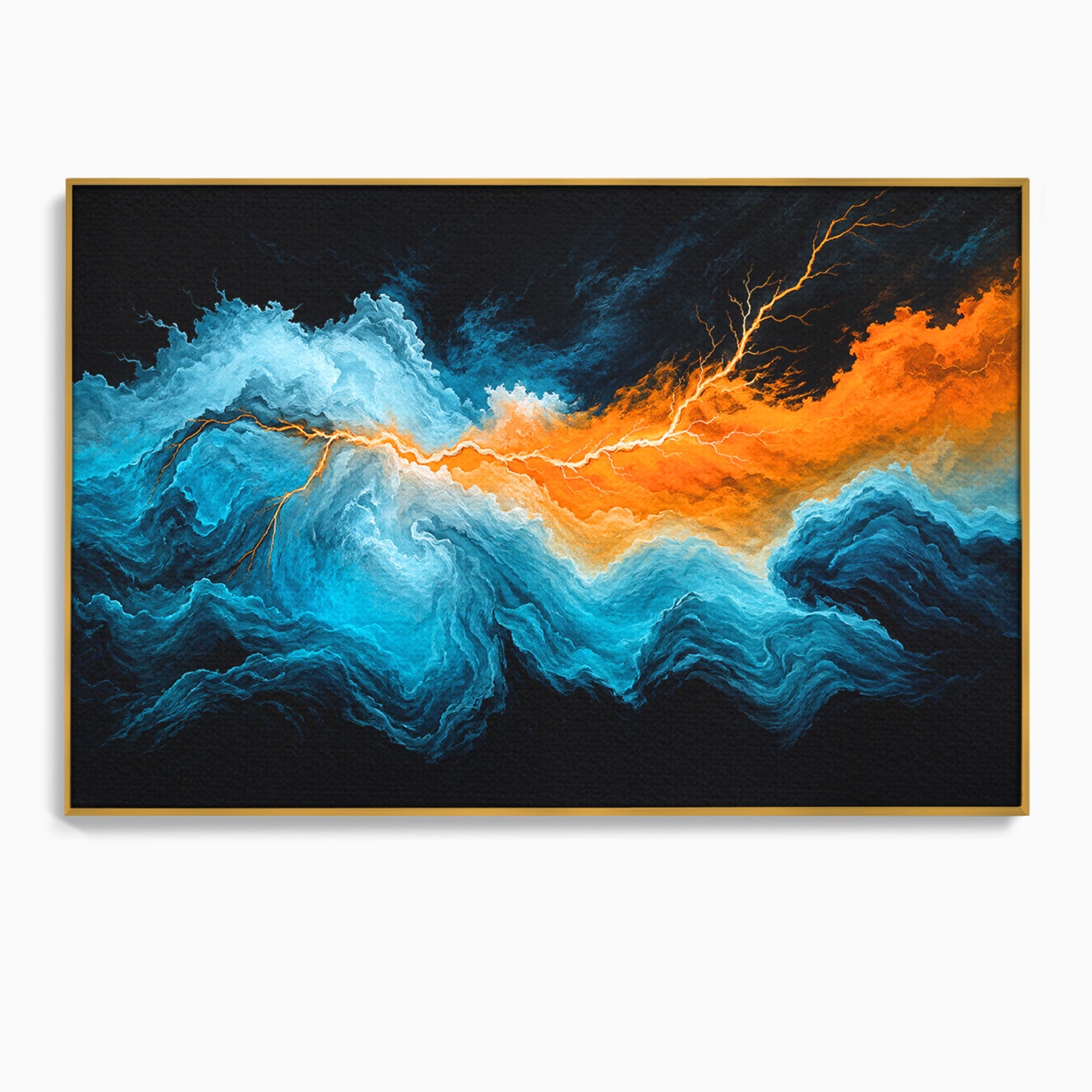 Tablou Canvas Premium LuxCanva® C1350, Furtuna Elementelor, Furtuna, Peisaj, Abstract, Living, Dramatic, Culori Vibrante