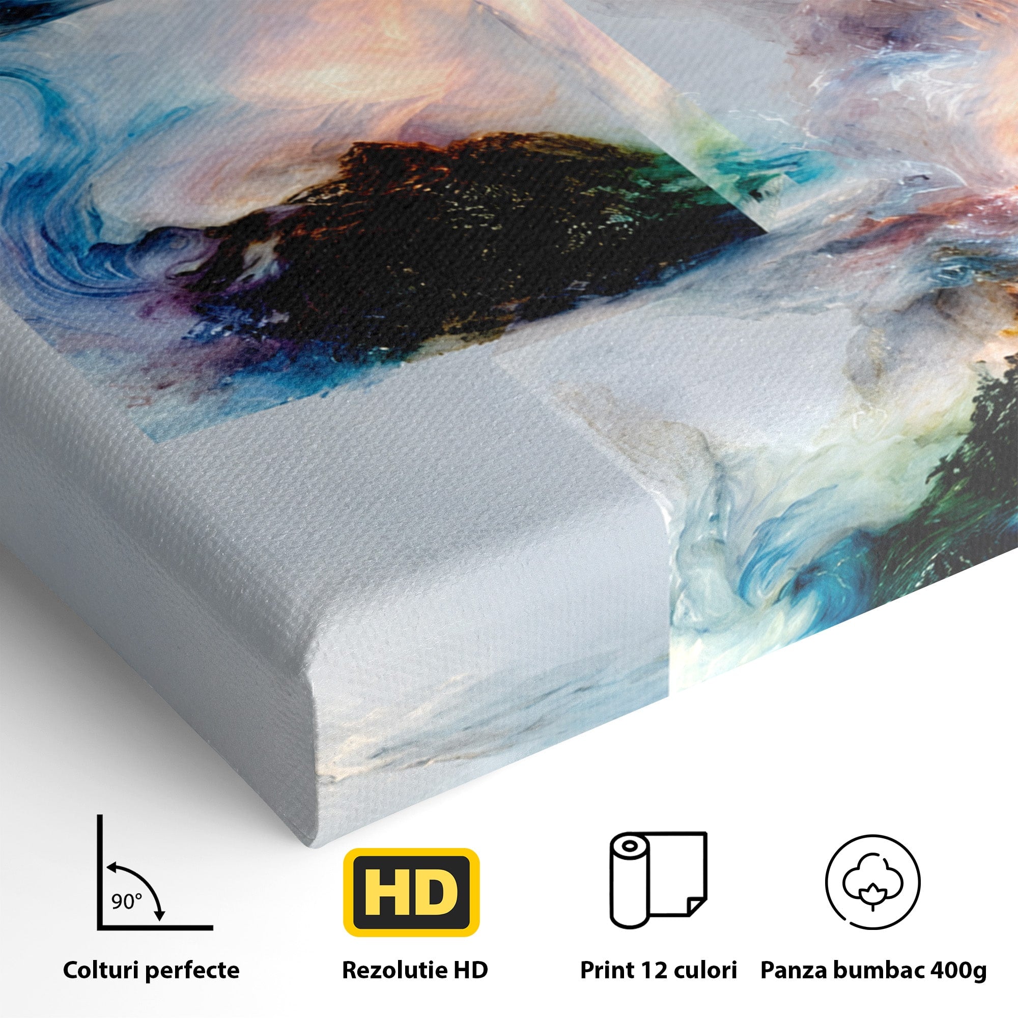Tablou Canvas Premium LuxCanva® C1351, Vortex Abstract, Abstract, Vortex, Modern, Living, Dormitor, Culori Vibrante