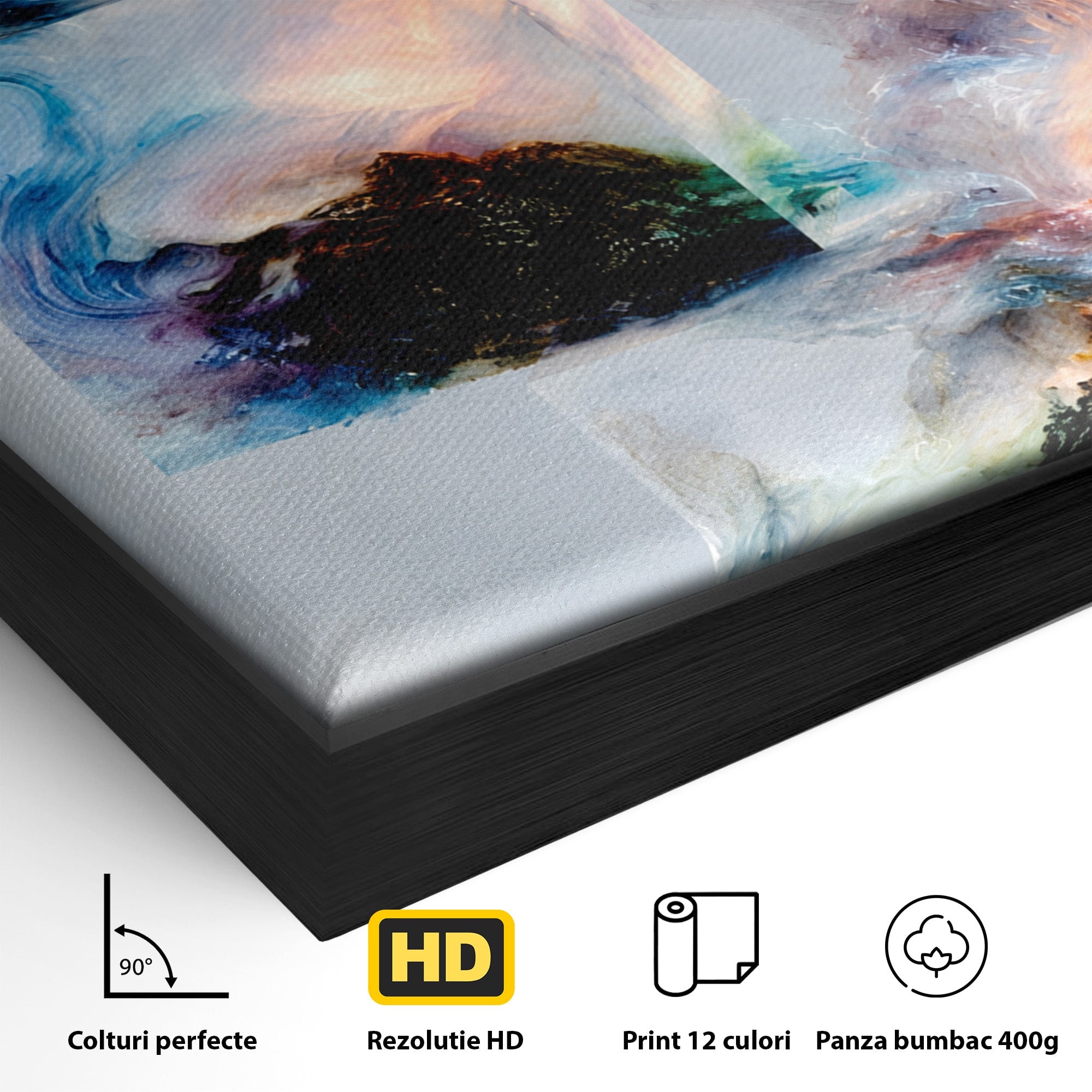 Tablou Canvas Premium LuxCanva® C1351, Vortex Abstract, Abstract, Vortex, Modern, Living, Dormitor, Culori Vibrante