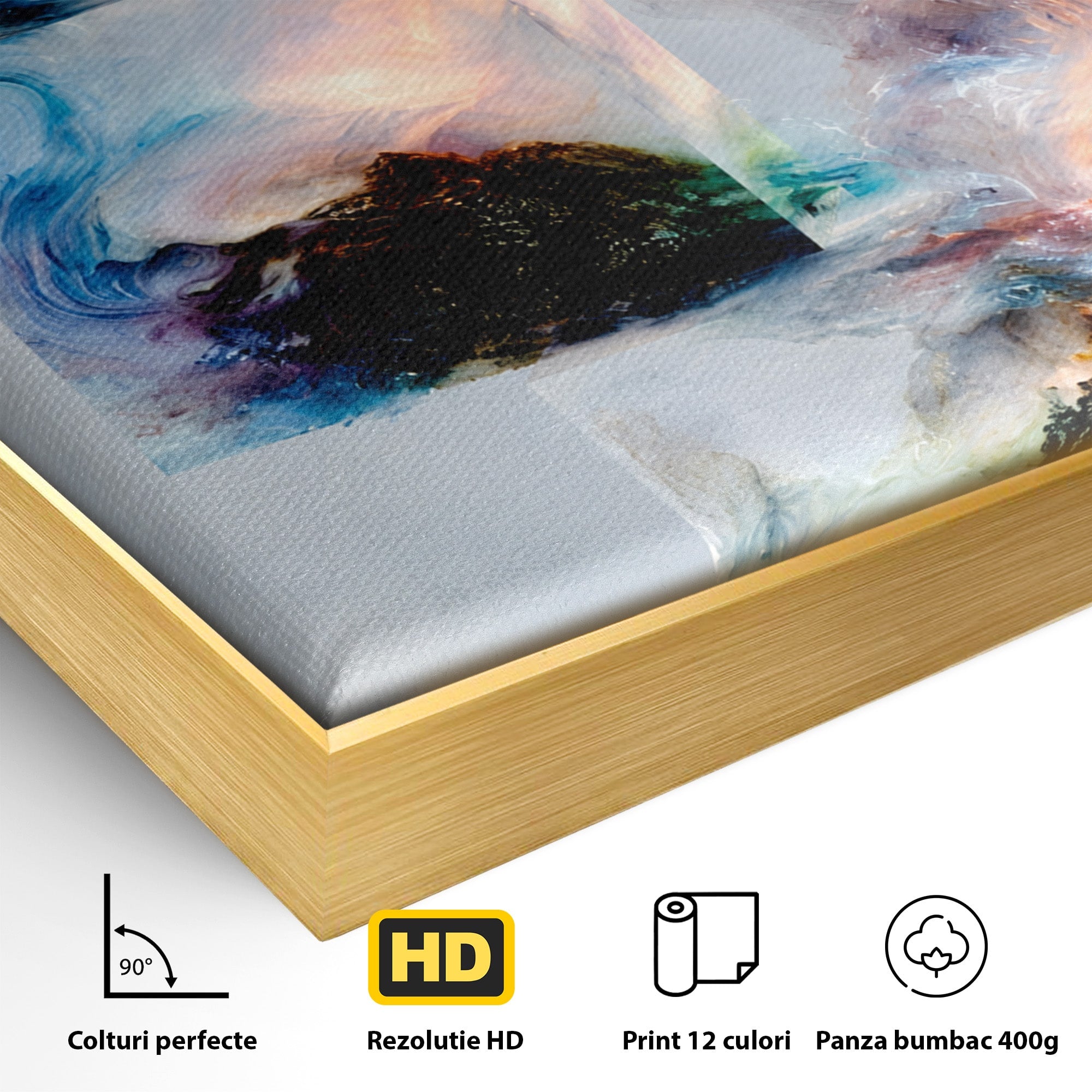 Tablou Canvas Premium LuxCanva® C1351, Vortex Abstract, Abstract, Vortex, Modern, Living, Dormitor, Culori Vibrante