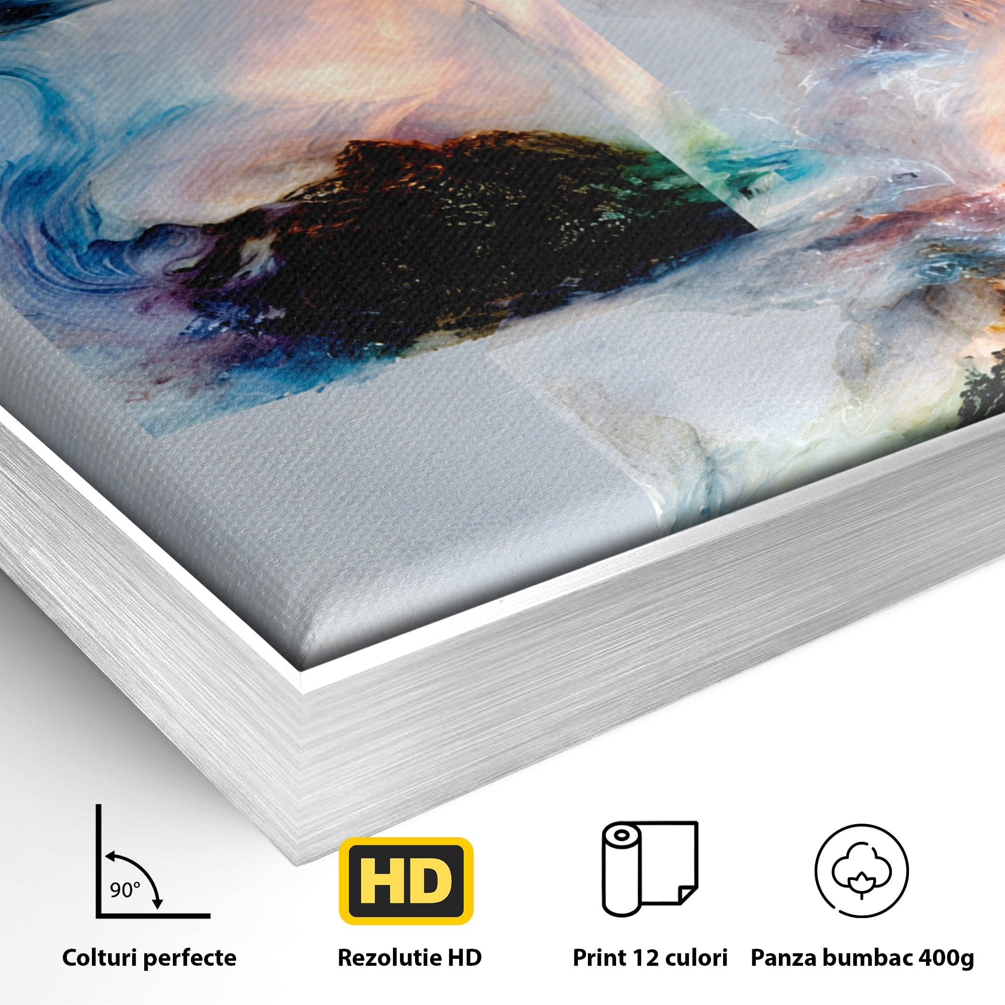 Tablou Canvas Premium LuxCanva® C1351, Vortex Abstract, Abstract, Vortex, Modern, Living, Dormitor, Culori Vibrante