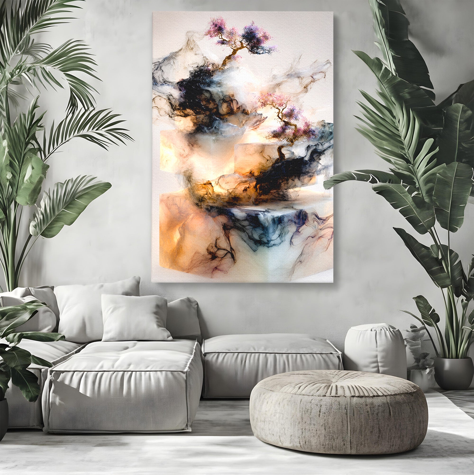 Tablou Canvas Premium LuxCanva® C1352, Arborele Mistic, Arbore, Mistic, Abstract, Living, Contemporan, Culori Vibrante