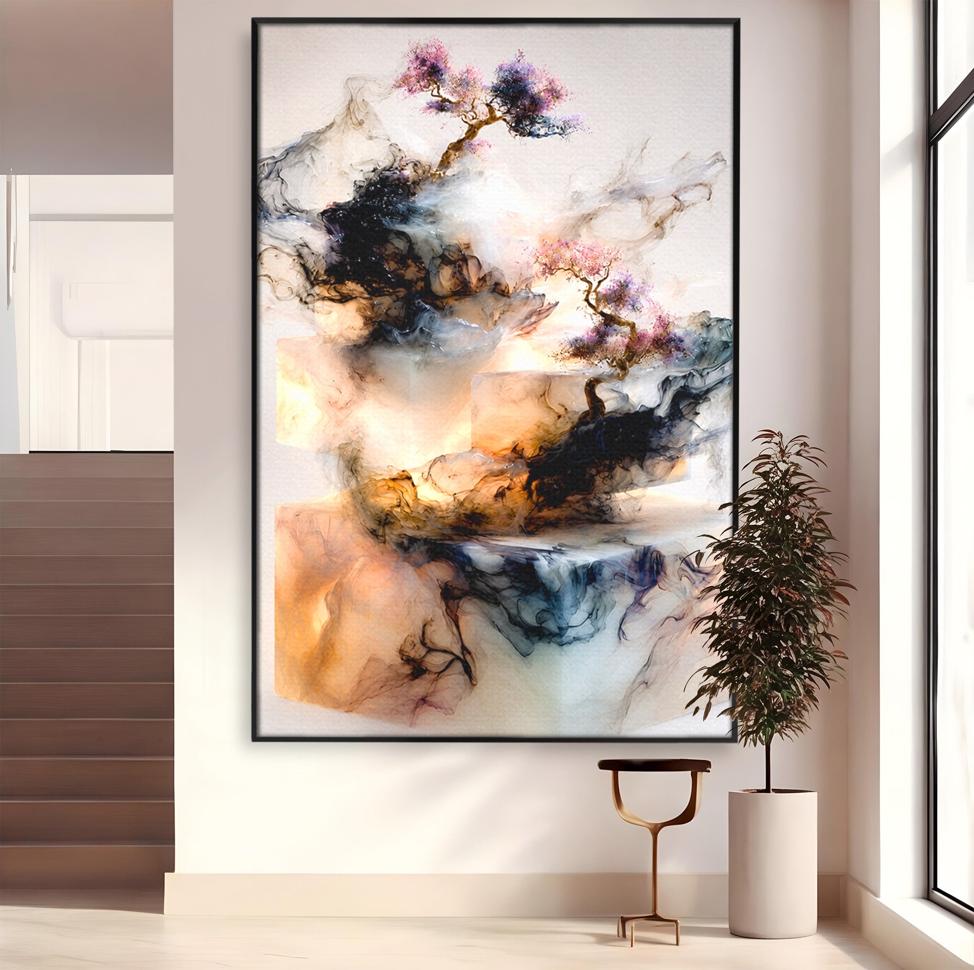 Tablou Canvas Premium LuxCanva® C1352, Arborele Mistic, Arbore, Mistic, Abstract, Living, Contemporan, Culori Vibrante