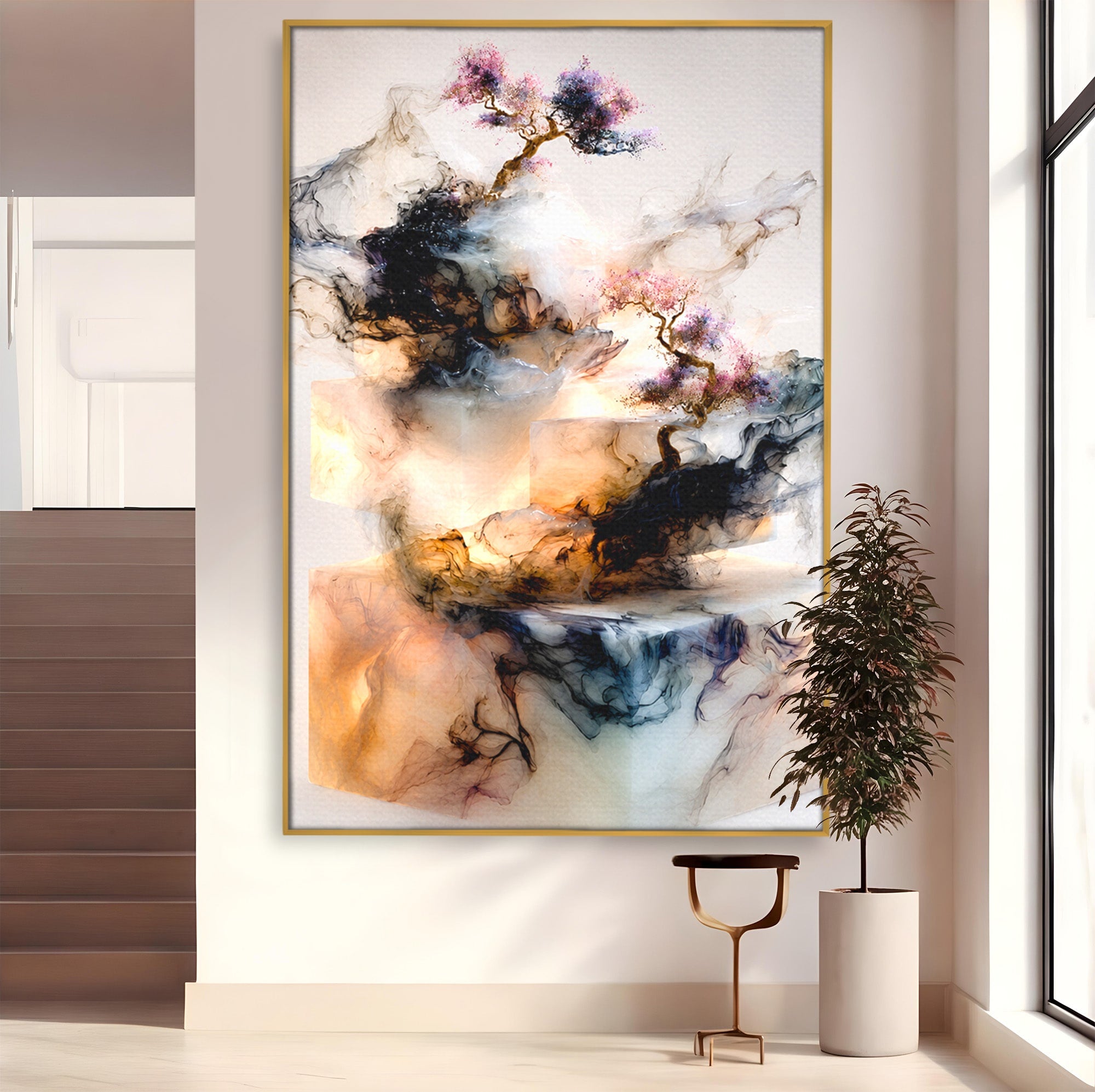 Tablou Canvas Premium LuxCanva® C1352, Arborele Mistic, Arbore, Mistic, Abstract, Living, Contemporan, Culori Vibrante