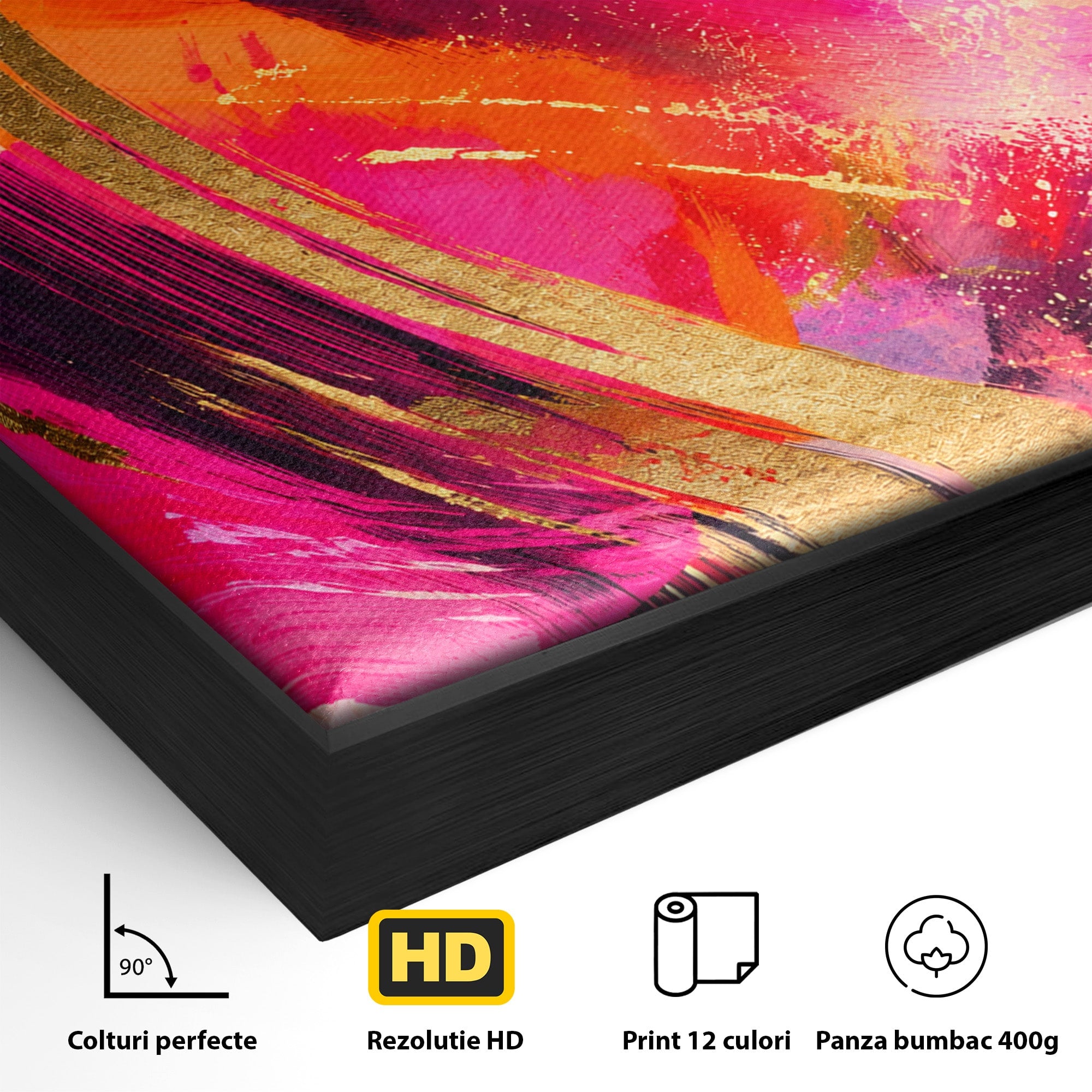 Tablou Canvas Premium LuxCanva® C1353, Energie Abstracta, Abstract, Modern, Dinamism, Arta Contemporana, Living, Culori Vibrante