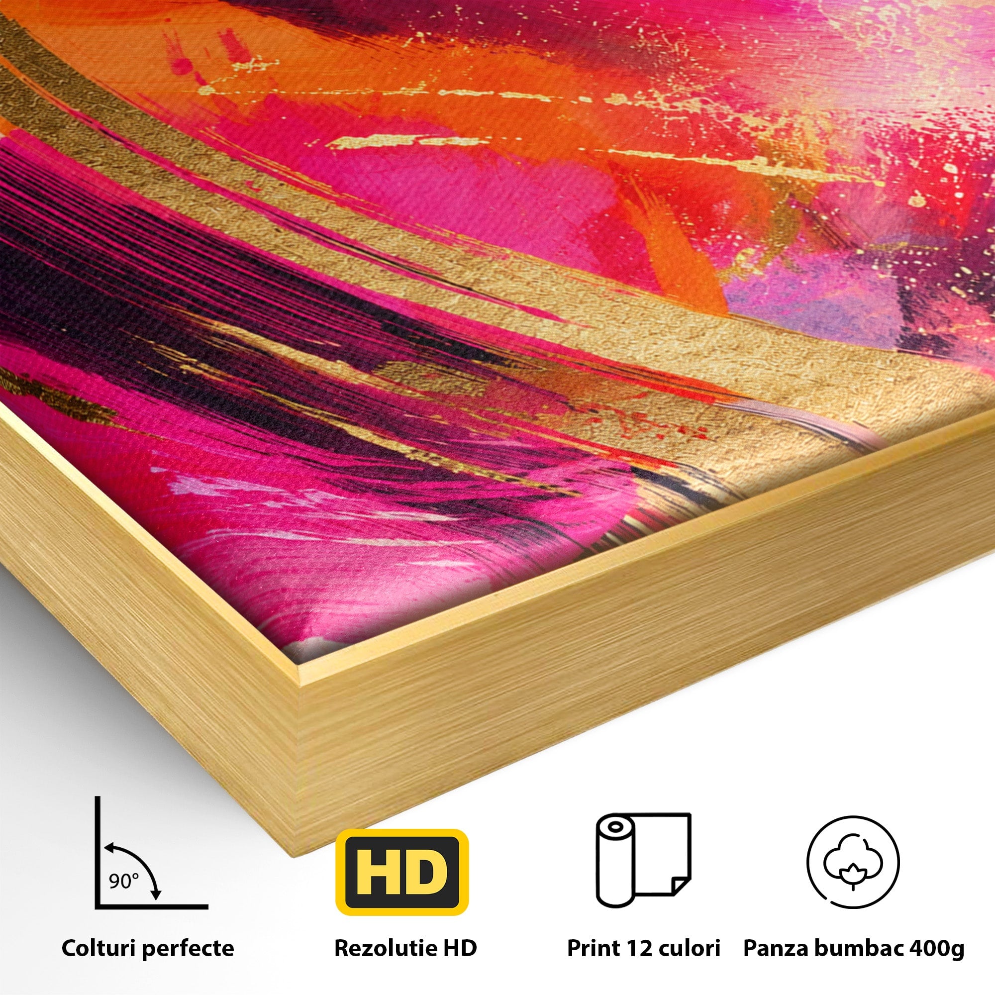 Tablou Canvas Premium LuxCanva® C1353, Energie Abstracta, Abstract, Modern, Dinamism, Arta Contemporana, Living, Culori Vibrante