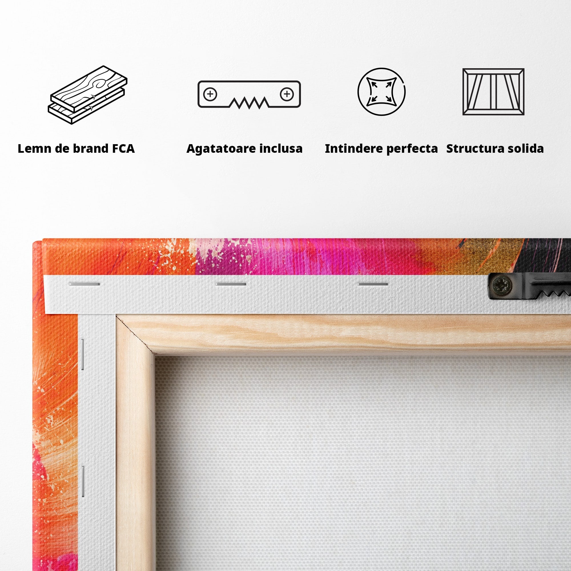 Tablou Canvas Premium LuxCanva® C1353, Energie Abstracta, Abstract, Modern, Dinamism, Arta Contemporana, Living, Culori Vibrante