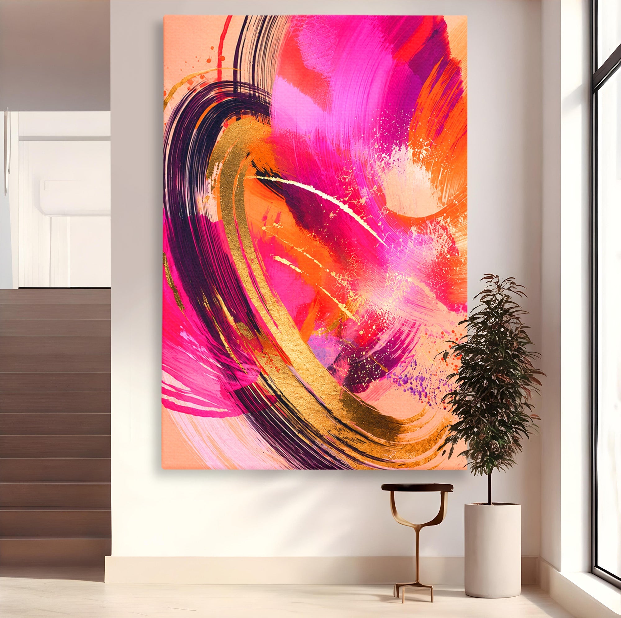 Tablou Canvas Premium LuxCanva® C1353, Energie Abstracta, Abstract, Modern, Dinamism, Arta Contemporana, Living, Culori Vibrante