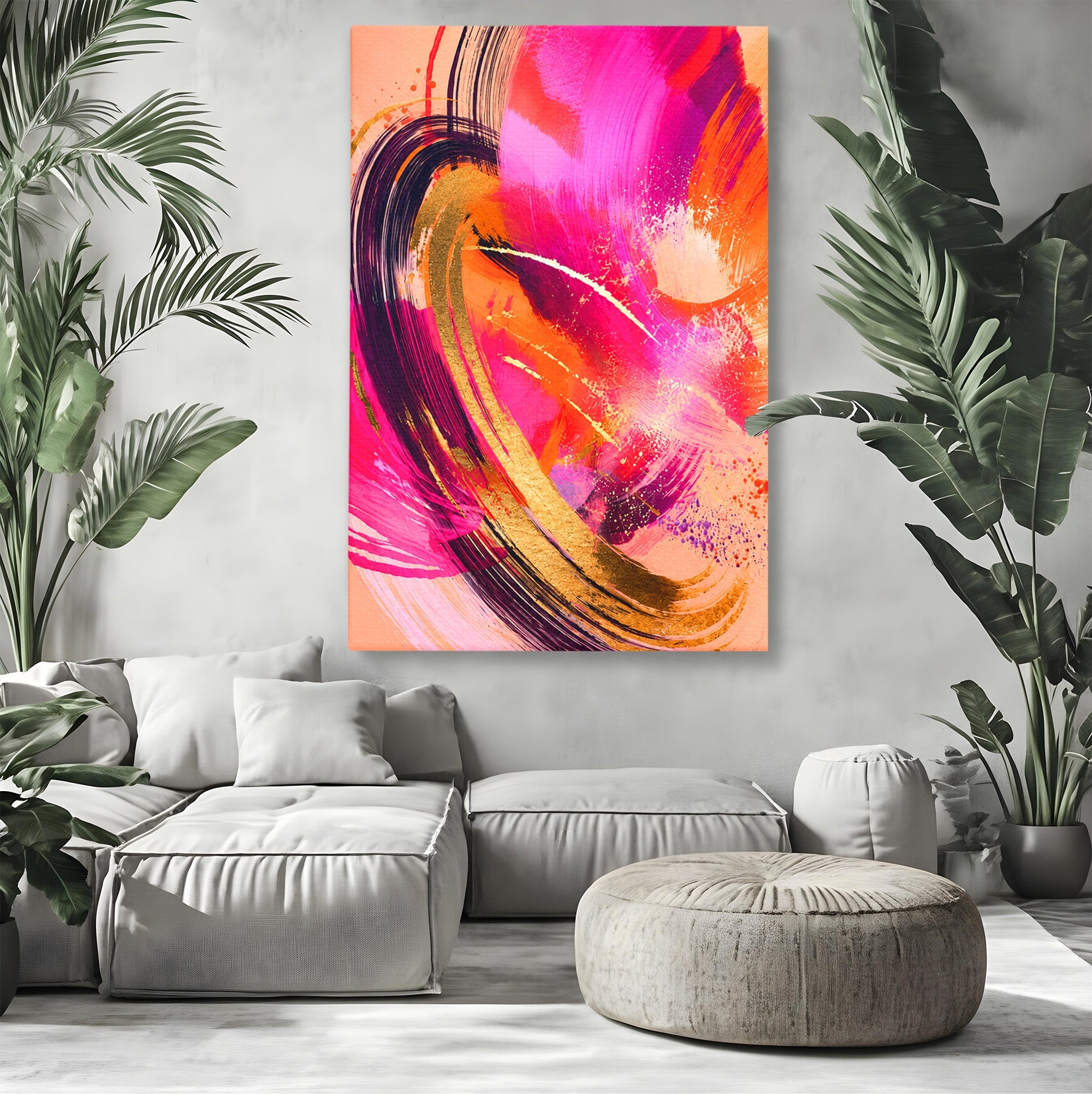 Tablou Canvas Premium LuxCanva® C1353, Energie Abstracta, Abstract, Modern, Dinamism, Arta Contemporana, Living, Culori Vibrante