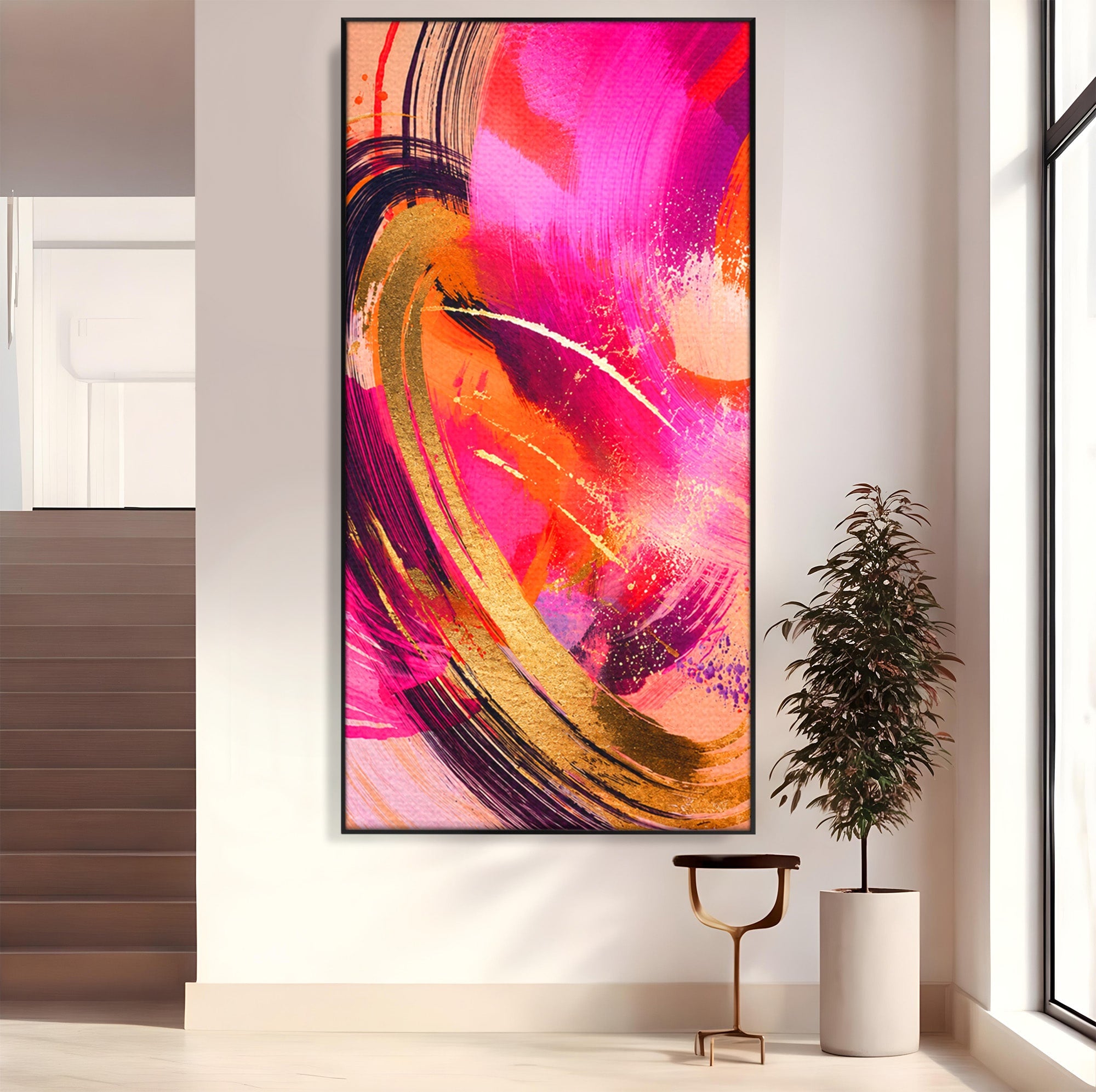 Tablou Canvas Premium LuxCanva® C1353, Energie Abstracta, Abstract, Modern, Dinamism, Arta Contemporana, Living, Culori Vibrante