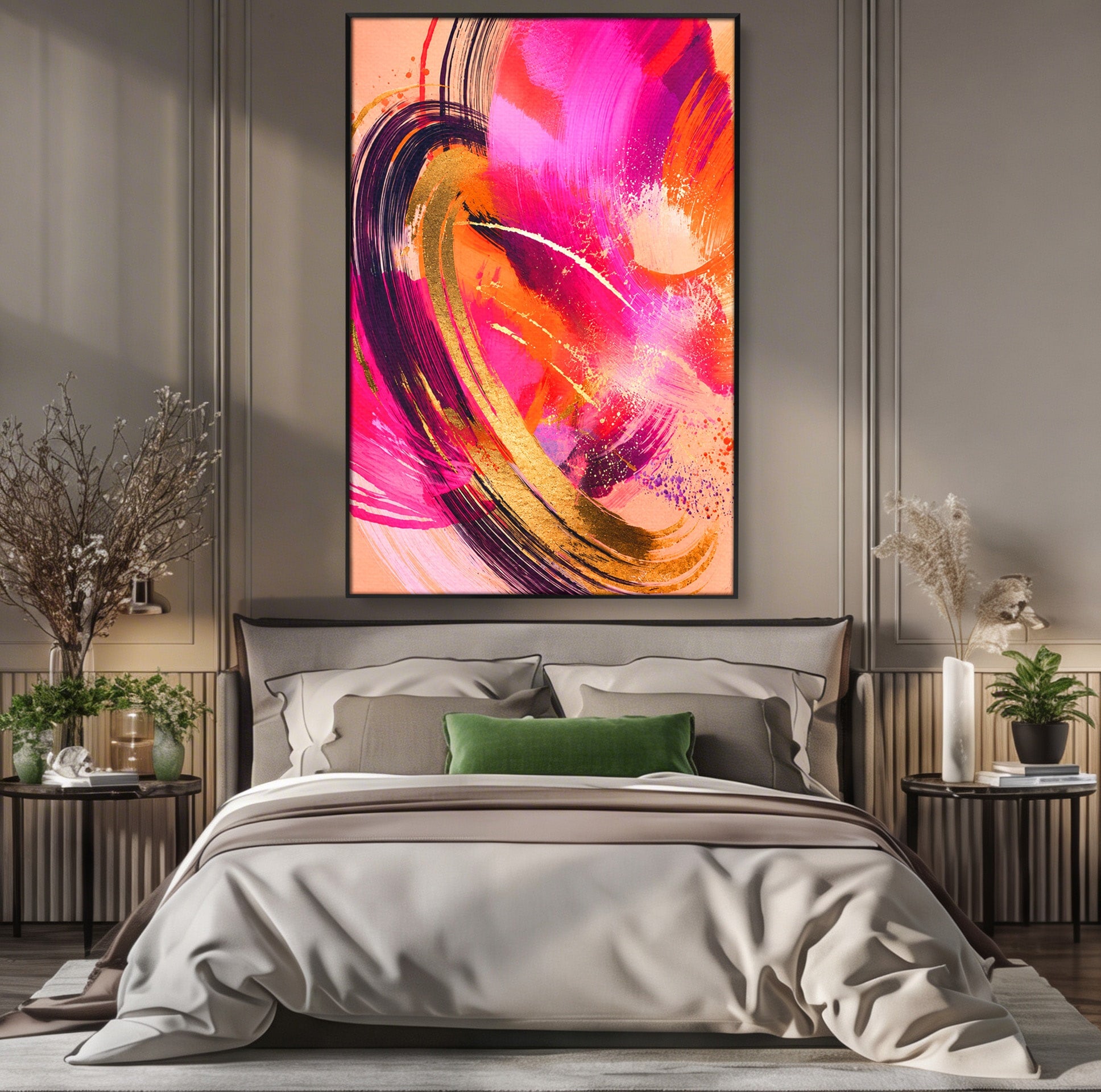 Tablou Canvas Premium LuxCanva® C1353, Energie Abstracta, Abstract, Modern, Dinamism, Arta Contemporana, Living, Culori Vibrante