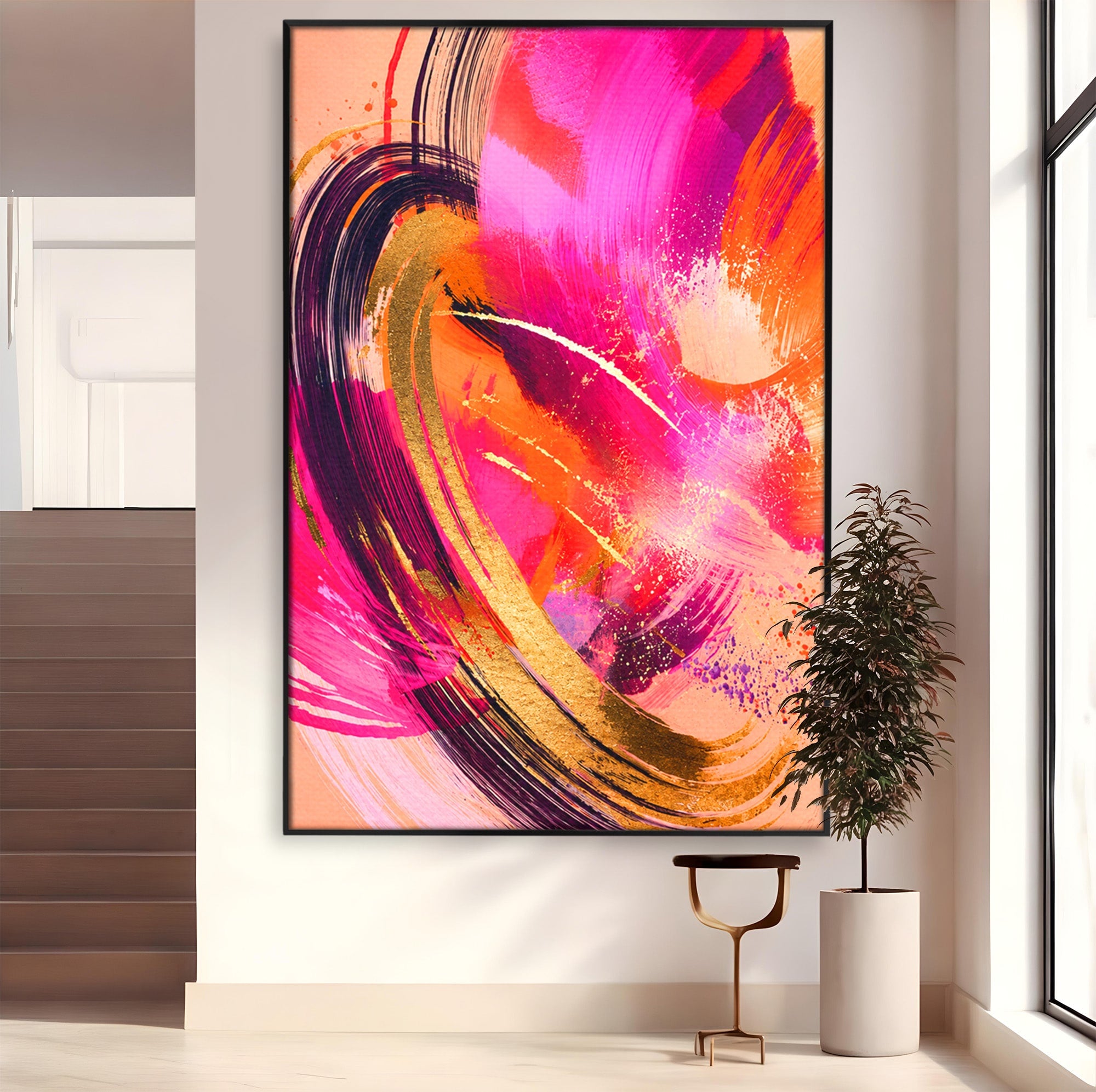 Tablou Canvas Premium LuxCanva® C1353, Energie Abstracta, Abstract, Modern, Dinamism, Arta Contemporana, Living, Culori Vibrante