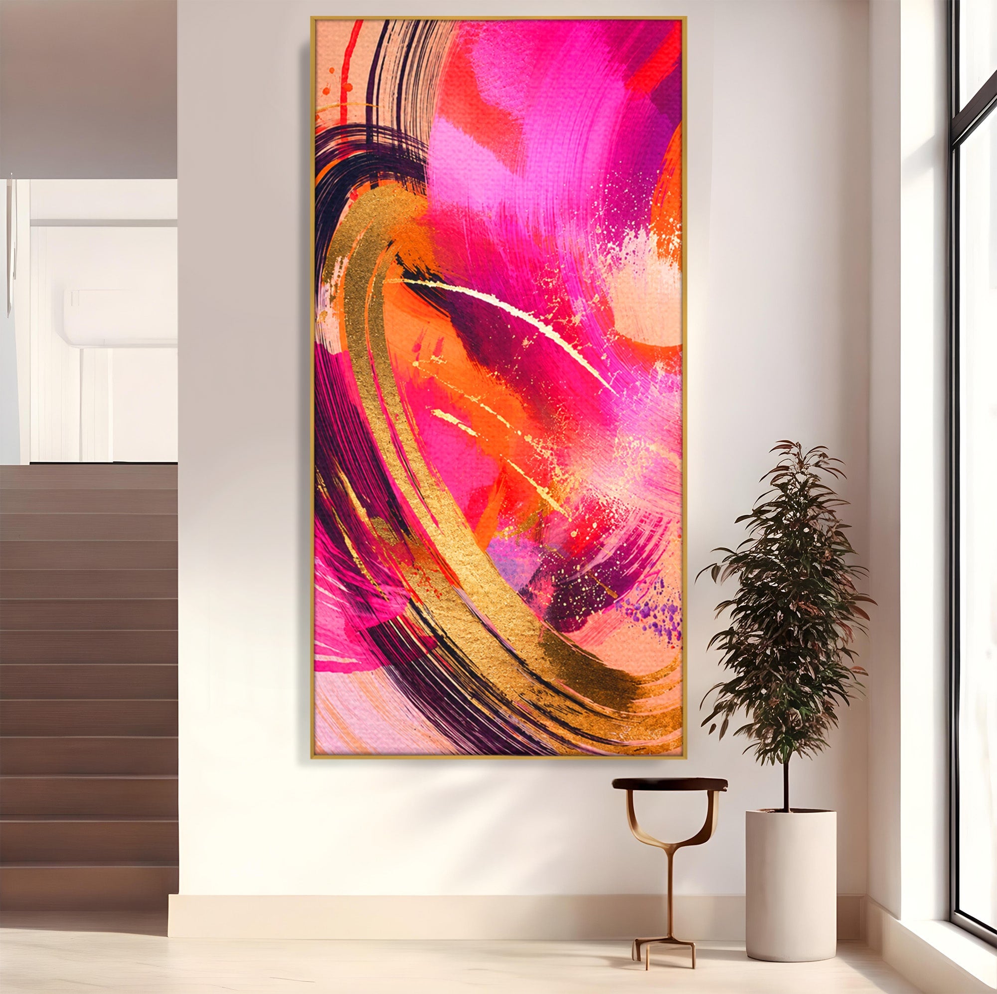 Tablou Canvas Premium LuxCanva® C1353, Energie Abstracta, Abstract, Modern, Dinamism, Arta Contemporana, Living, Culori Vibrante