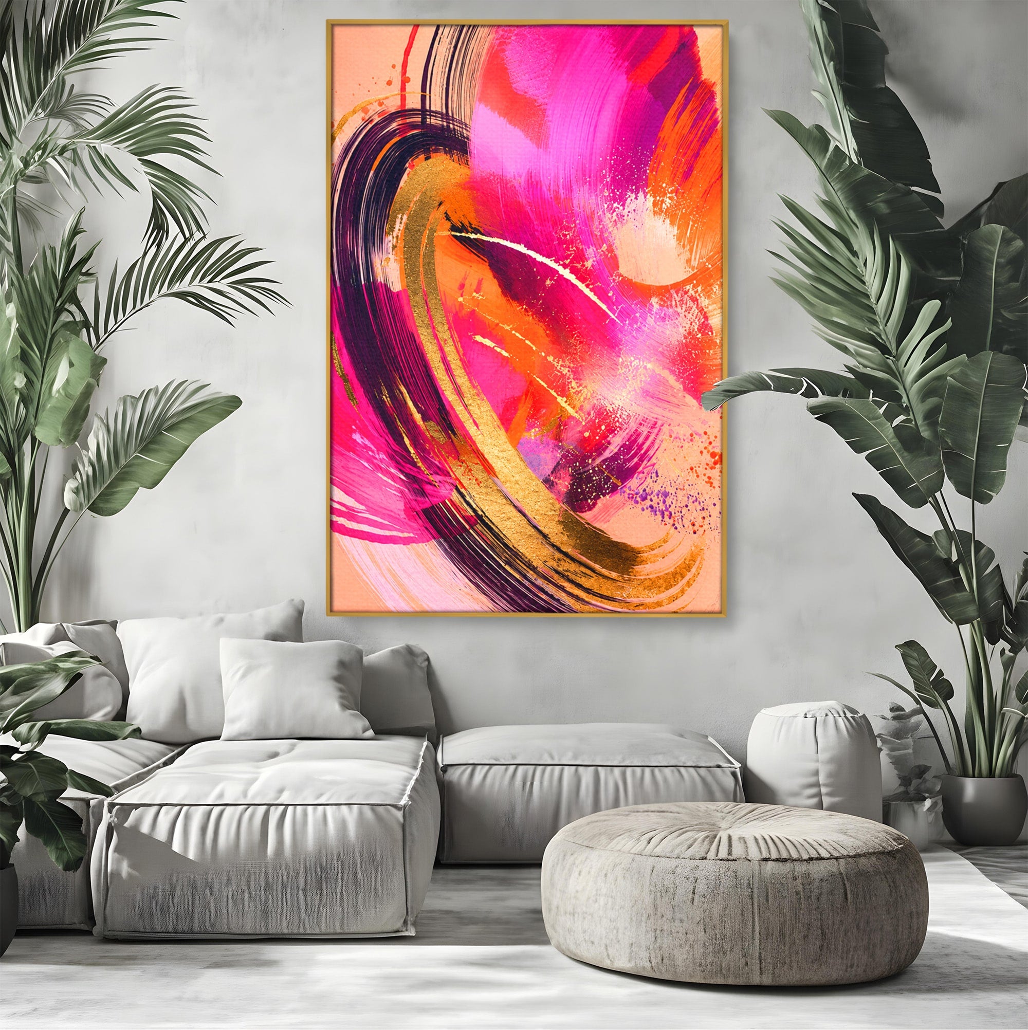 Tablou Canvas Premium LuxCanva® C1353, Energie Abstracta, Abstract, Modern, Dinamism, Arta Contemporana, Living, Culori Vibrante