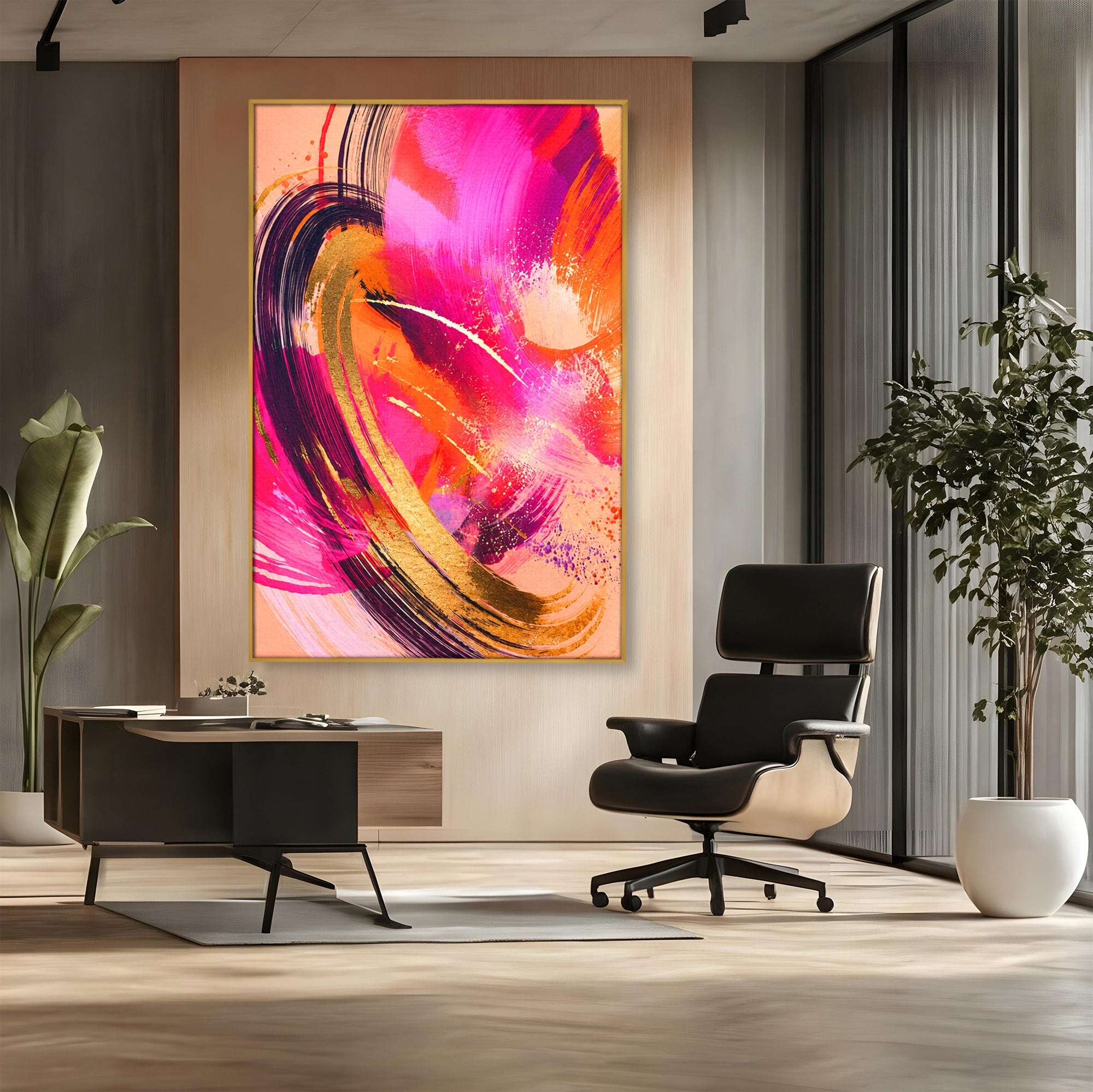 Tablou Canvas Premium LuxCanva® C1353, Energie Abstracta, Abstract, Modern, Dinamism, Arta Contemporana, Living, Culori Vibrante