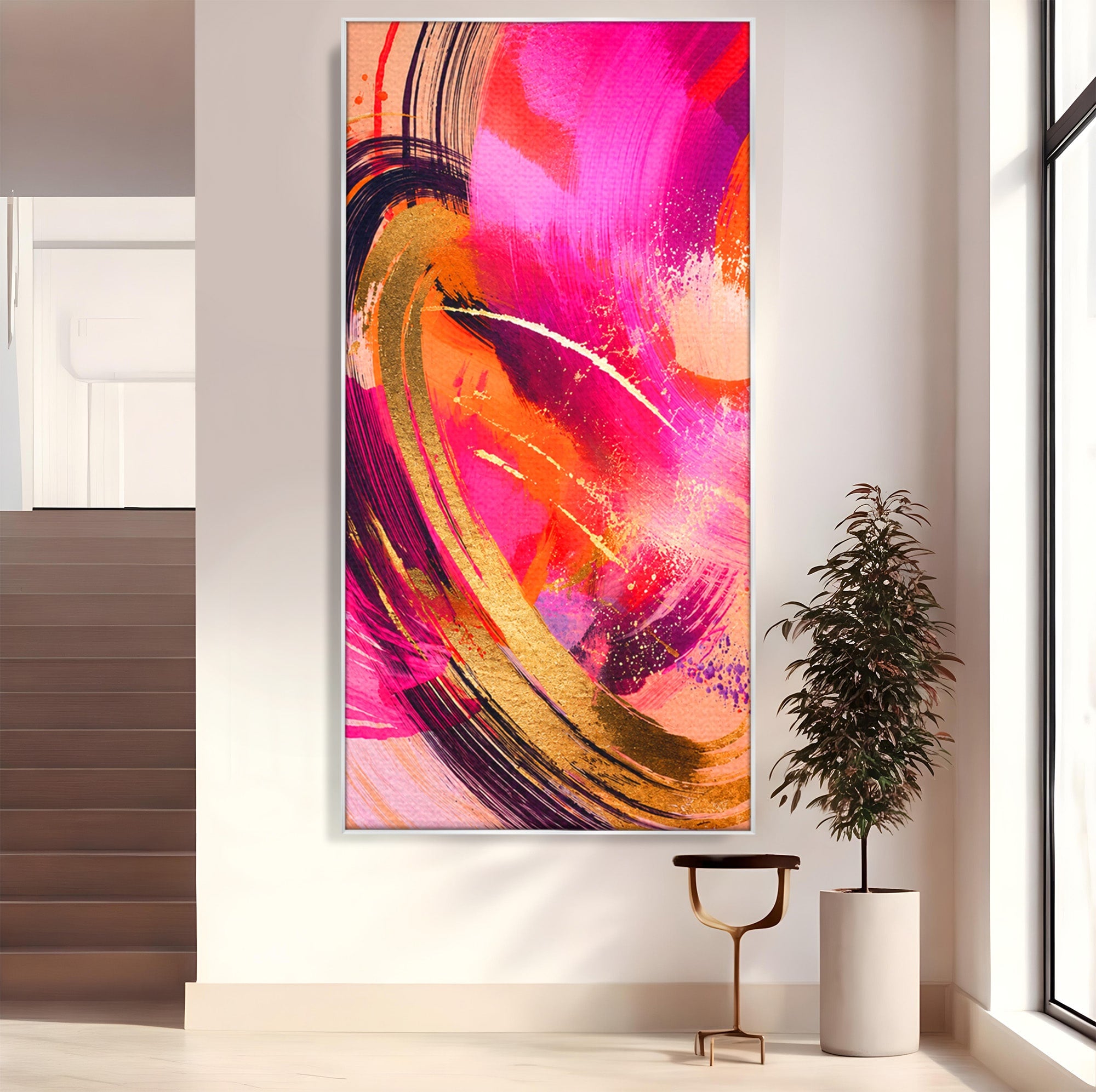 Tablou Canvas Premium LuxCanva® C1353, Energie Abstracta, Abstract, Modern, Dinamism, Arta Contemporana, Living, Culori Vibrante