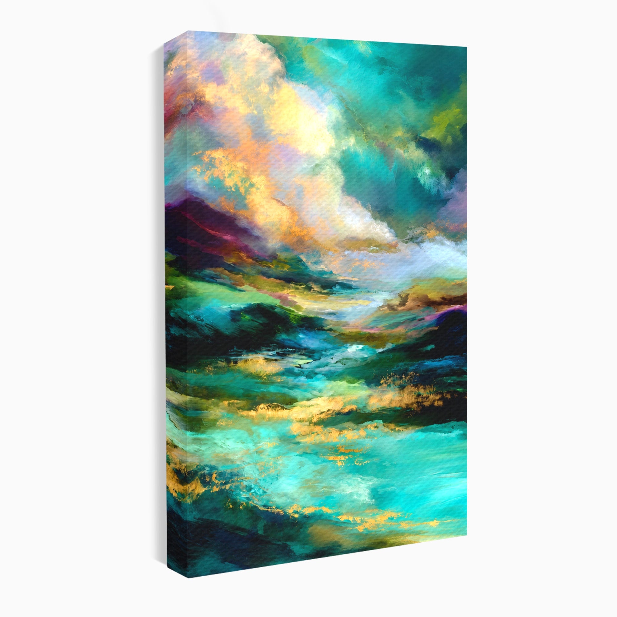 Tablou Canvas Premium LuxCanva® C1354, Peisaj Montan Abstract, Peisaj, Abstract, Natura, Montan, Living, Culori Vibrante