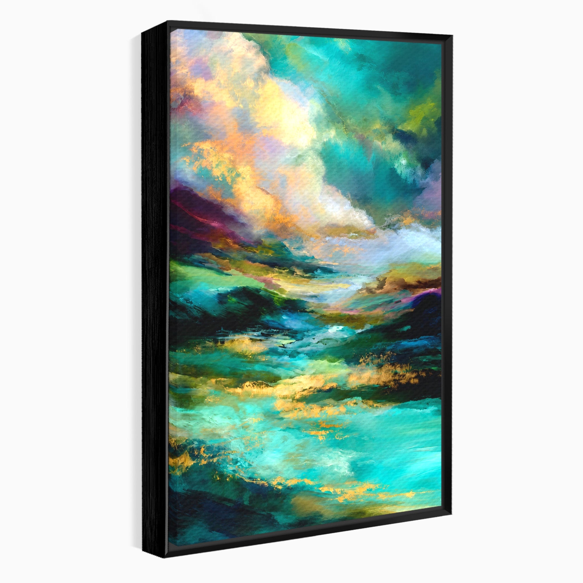 Tablou Canvas Premium LuxCanva® C1354, Peisaj Montan Abstract, Peisaj, Abstract, Natura, Montan, Living, Culori Vibrante