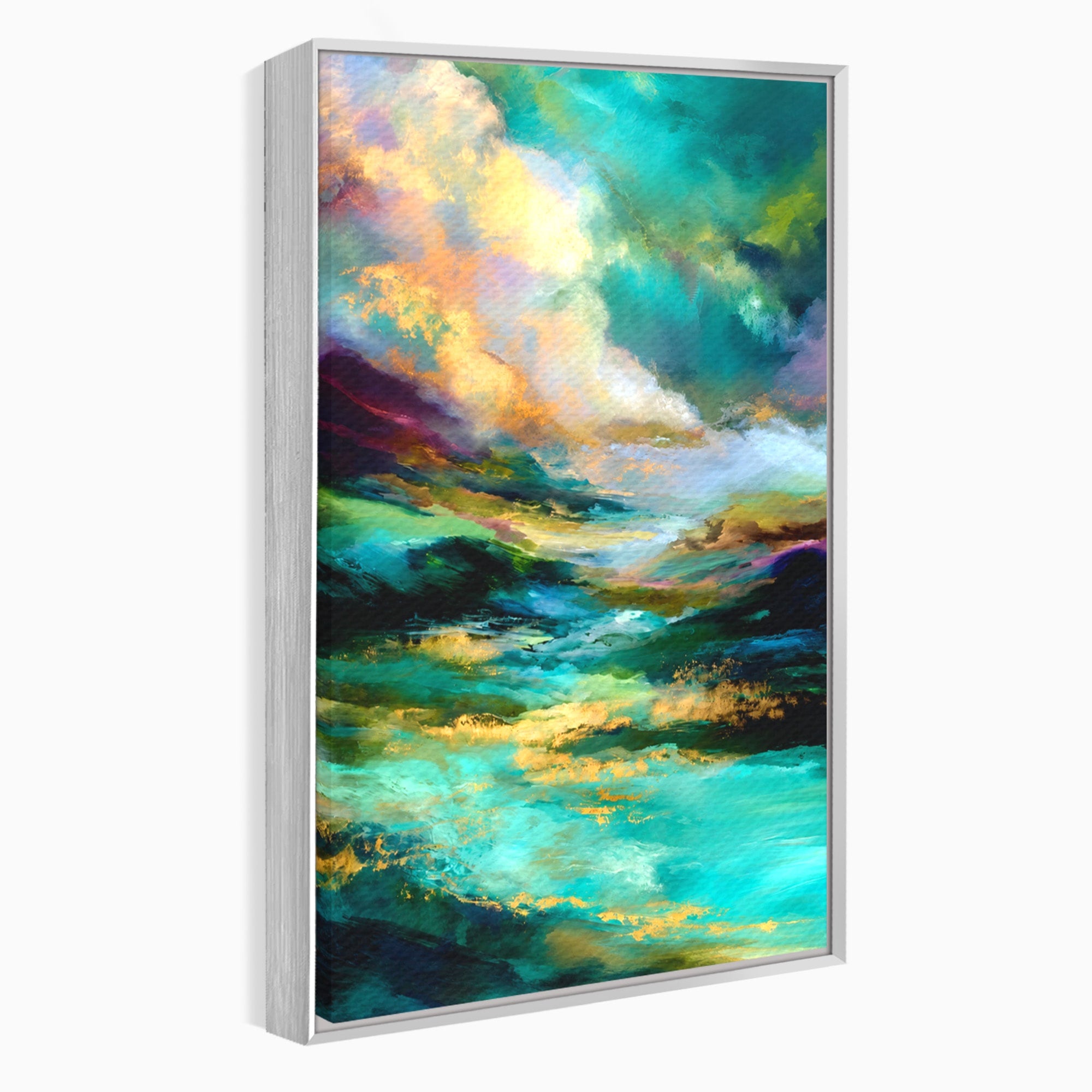 Tablou Canvas Premium LuxCanva® C1354, Peisaj Montan Abstract, Peisaj, Abstract, Natura, Montan, Living, Culori Vibrante