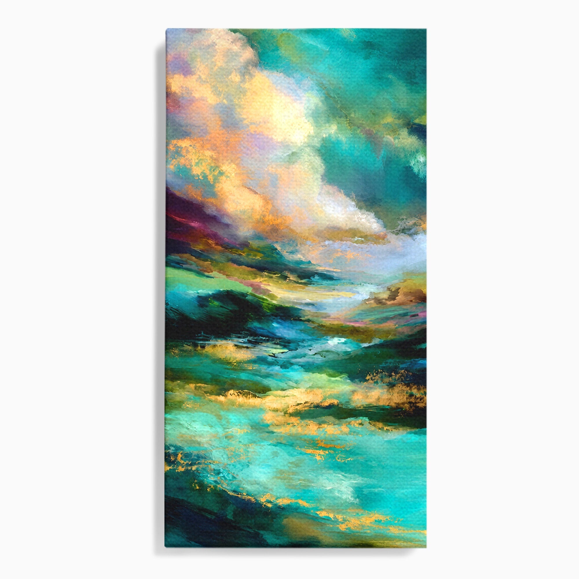 Tablou Canvas Premium LuxCanva® C1354, Peisaj Montan Abstract, Peisaj, Abstract, Natura, Montan, Living, Culori Vibrante