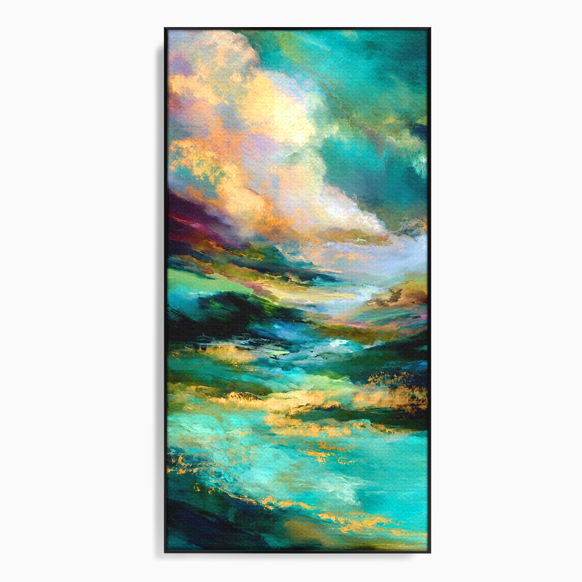 Tablou Canvas Premium LuxCanva® C1354, Peisaj Montan Abstract, Peisaj, Abstract, Natura, Montan, Living, Culori Vibrante