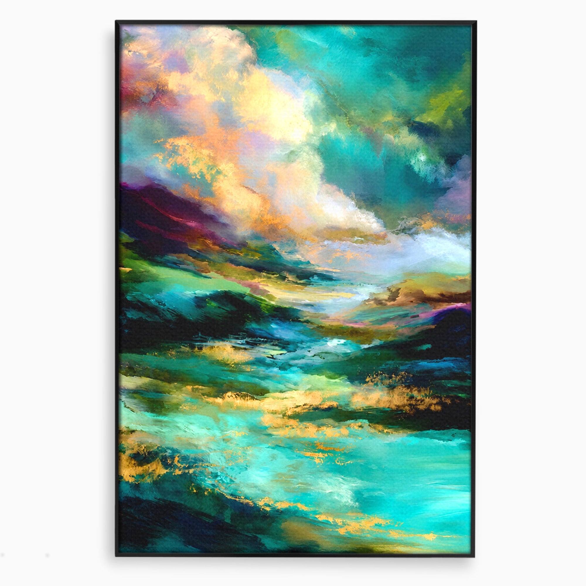 Tablou Canvas Premium LuxCanva® C1354, Peisaj Montan Abstract, Peisaj, Abstract, Natura, Montan, Living, Culori Vibrante