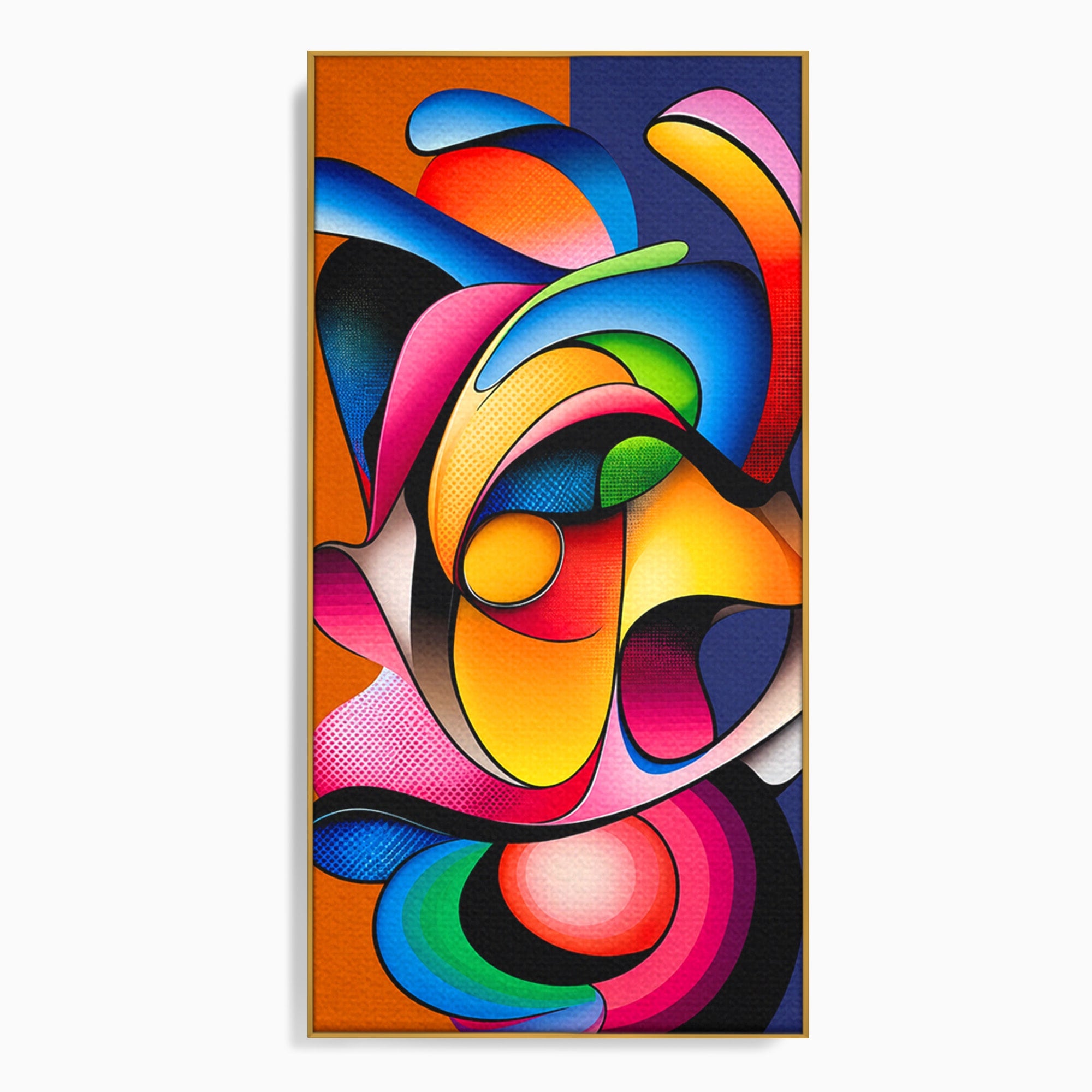 Tablou Canvas Premium LuxCanva® C1355, Abstract Dinamic, Abstract, Modern, Arta Contemporana, Energetic, Living, Culori Vibrante