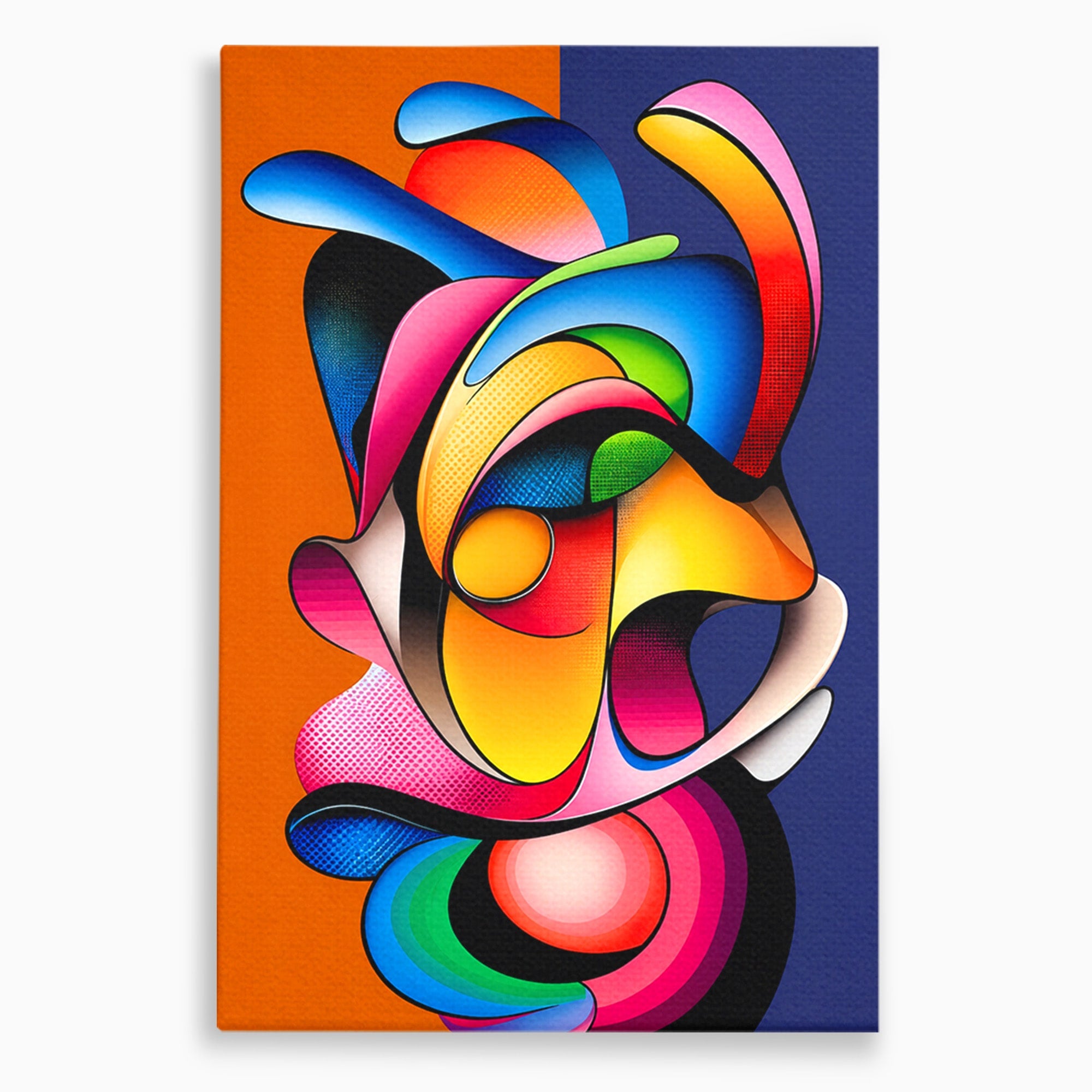 Tablou Canvas Premium LuxCanva® C1355, Abstract Dinamic, Abstract, Modern, Arta Contemporana, Energetic, Living, Culori Vibrante