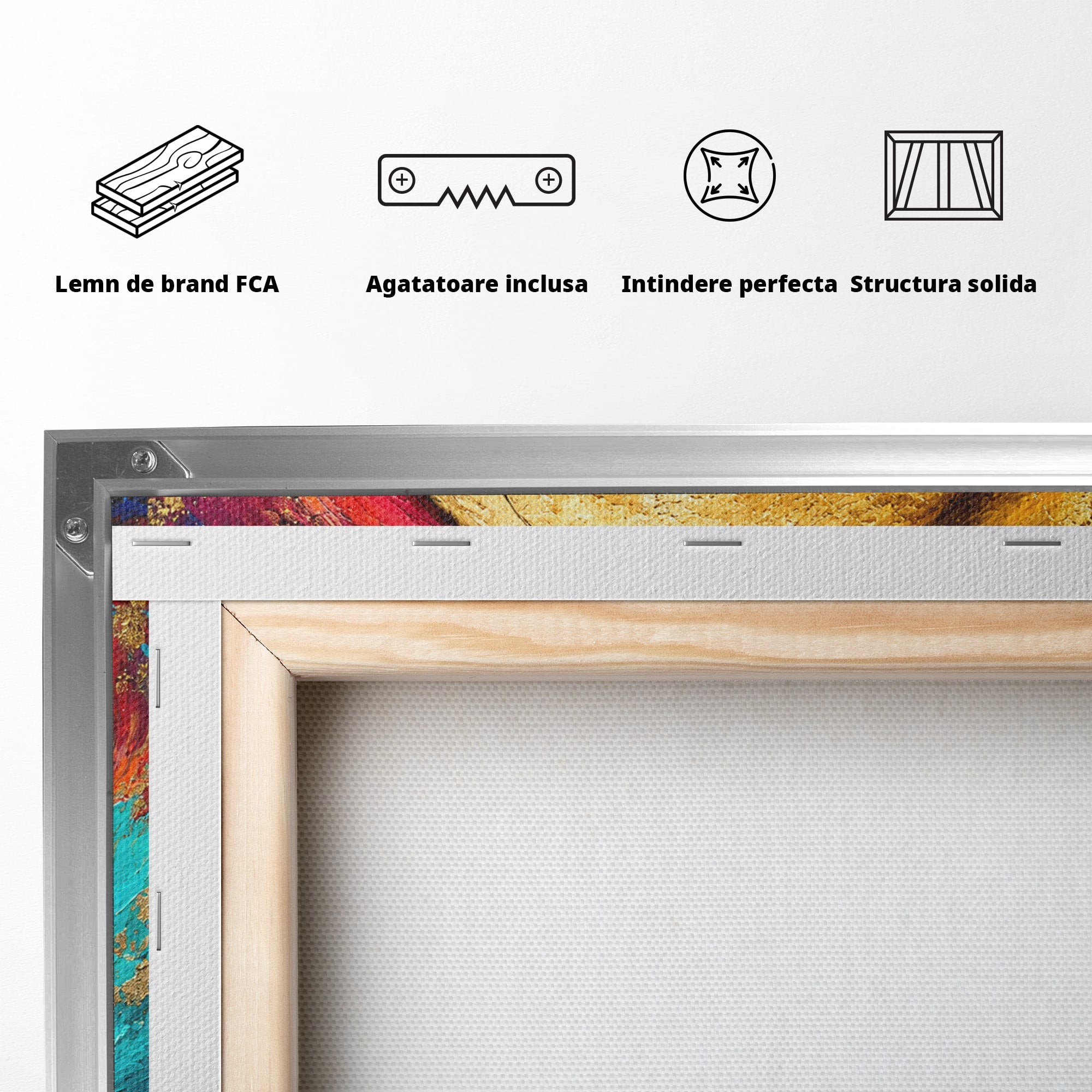 Tablou Canvas Premium LuxCanva® C1357, Echilibrul Yin Si Yang, Yin Yang, Abstract, Energie, Armonie, Living, Culori Vibrante