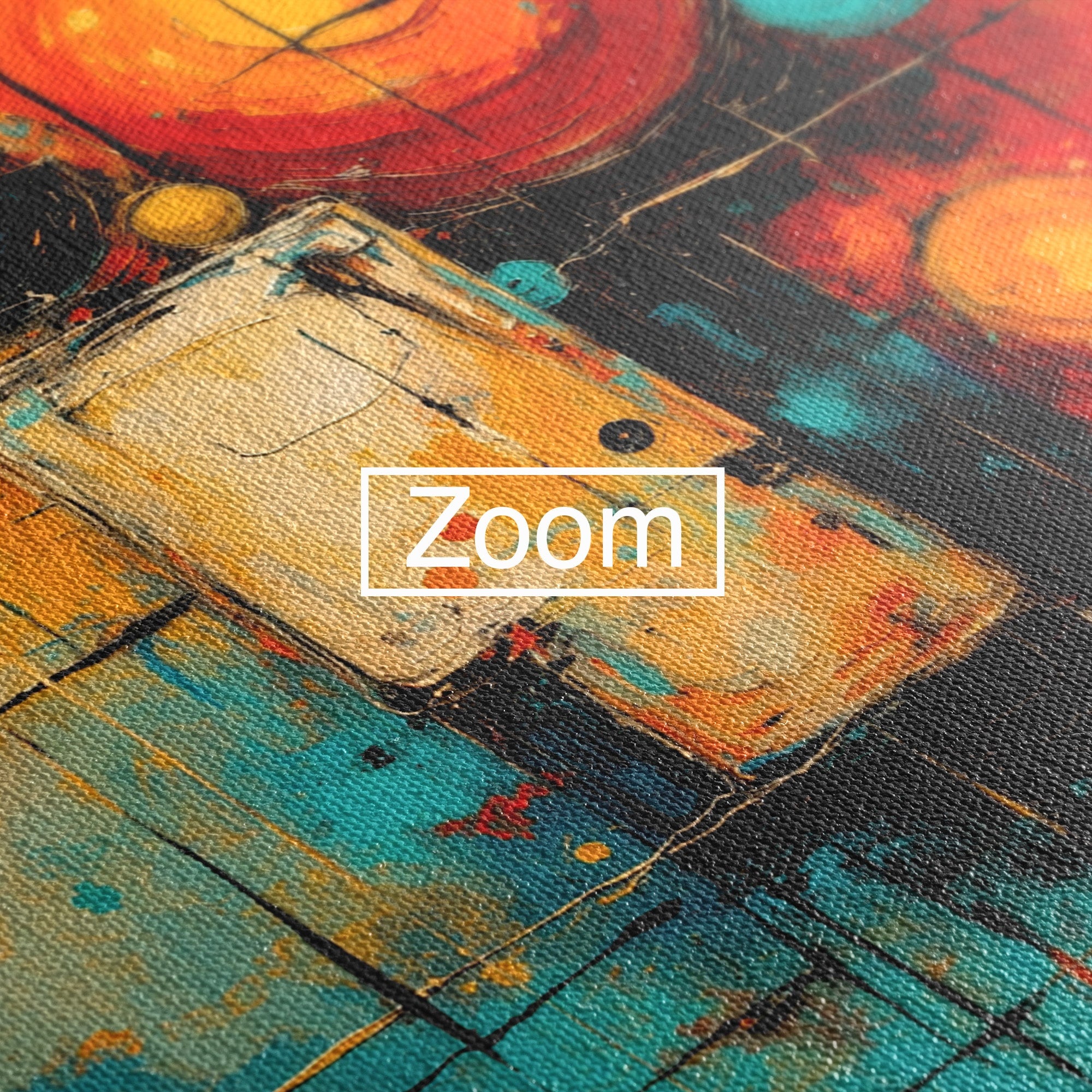 Tablou Canvas Premium LuxCanva® C1358, Compozitie Abstrata Cu Cercuri, Abstract, Cercuri, Modern, Arta, Birou, Culori Vibrante