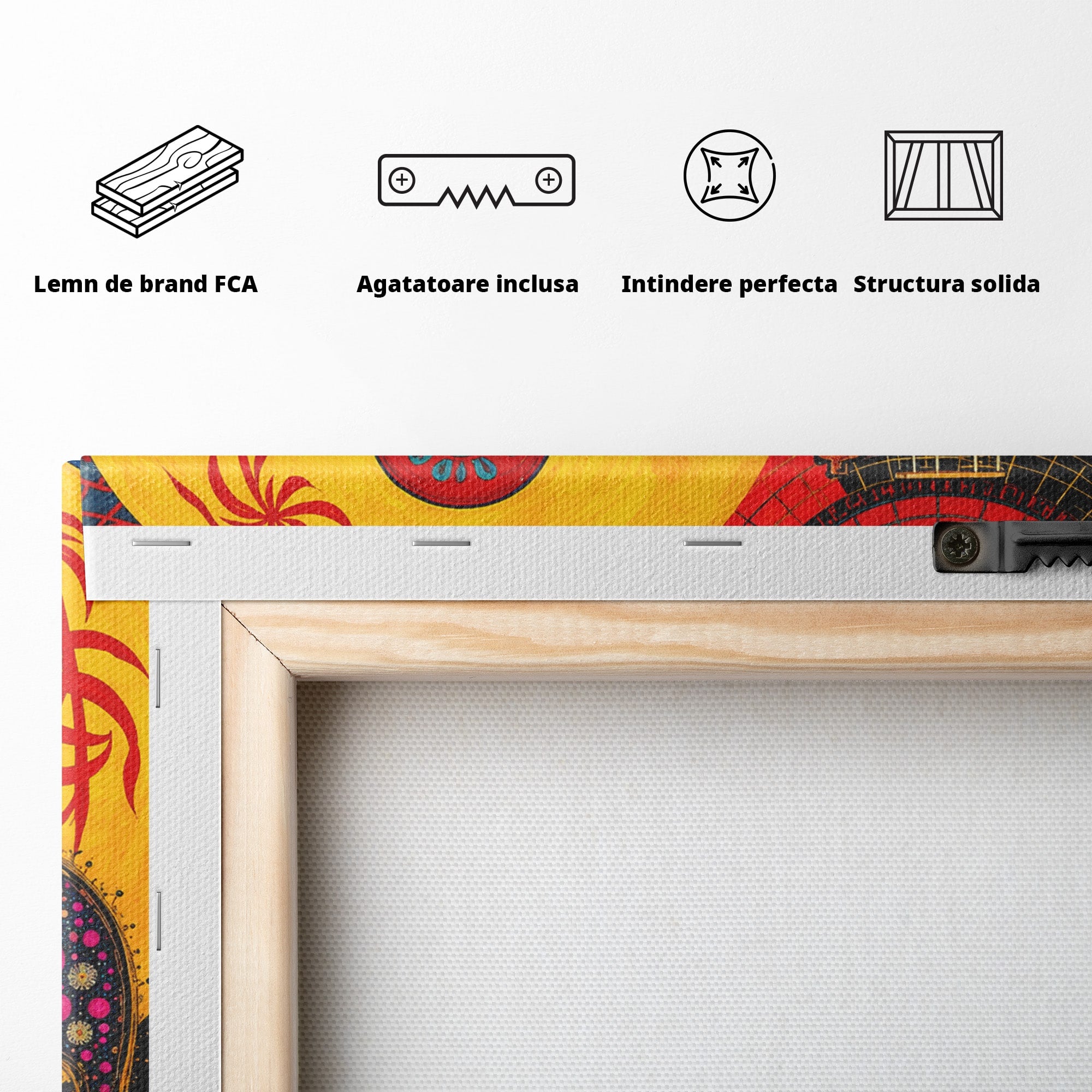 Tablou Canvas Premium LuxCanva® C1359, Universul Abstract, Abstract, Spatiu, Planete, Dormitor, Living, Culori Vibrante