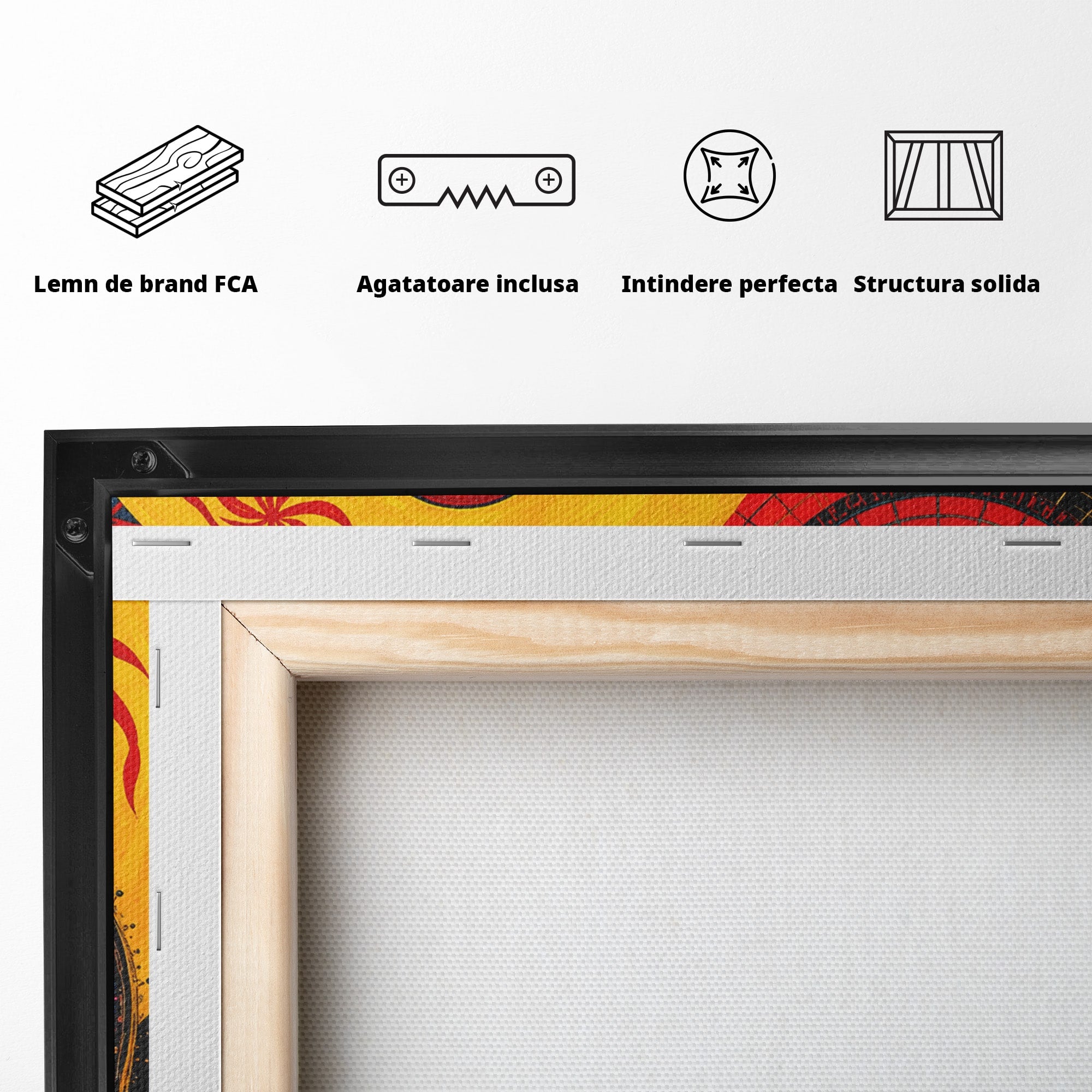 Tablou Canvas Premium LuxCanva® C1359, Universul Abstract, Abstract, Spatiu, Planete, Dormitor, Living, Culori Vibrante