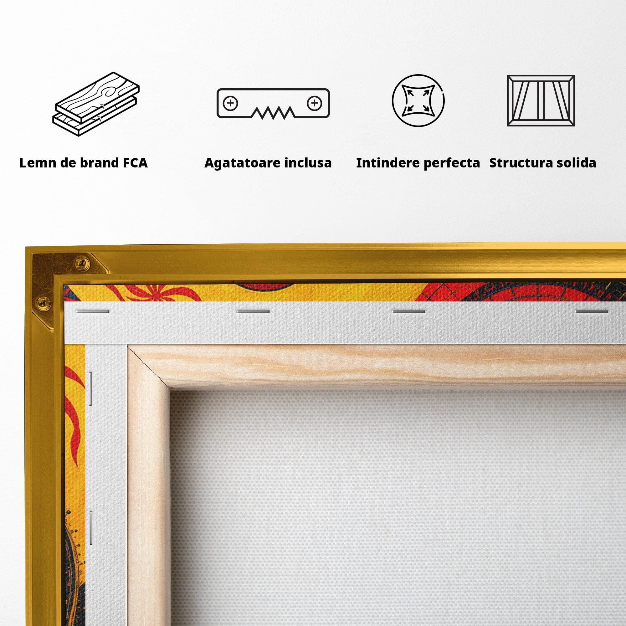 Tablou Canvas Premium LuxCanva® C1359, Universul Abstract, Abstract, Spatiu, Planete, Dormitor, Living, Culori Vibrante