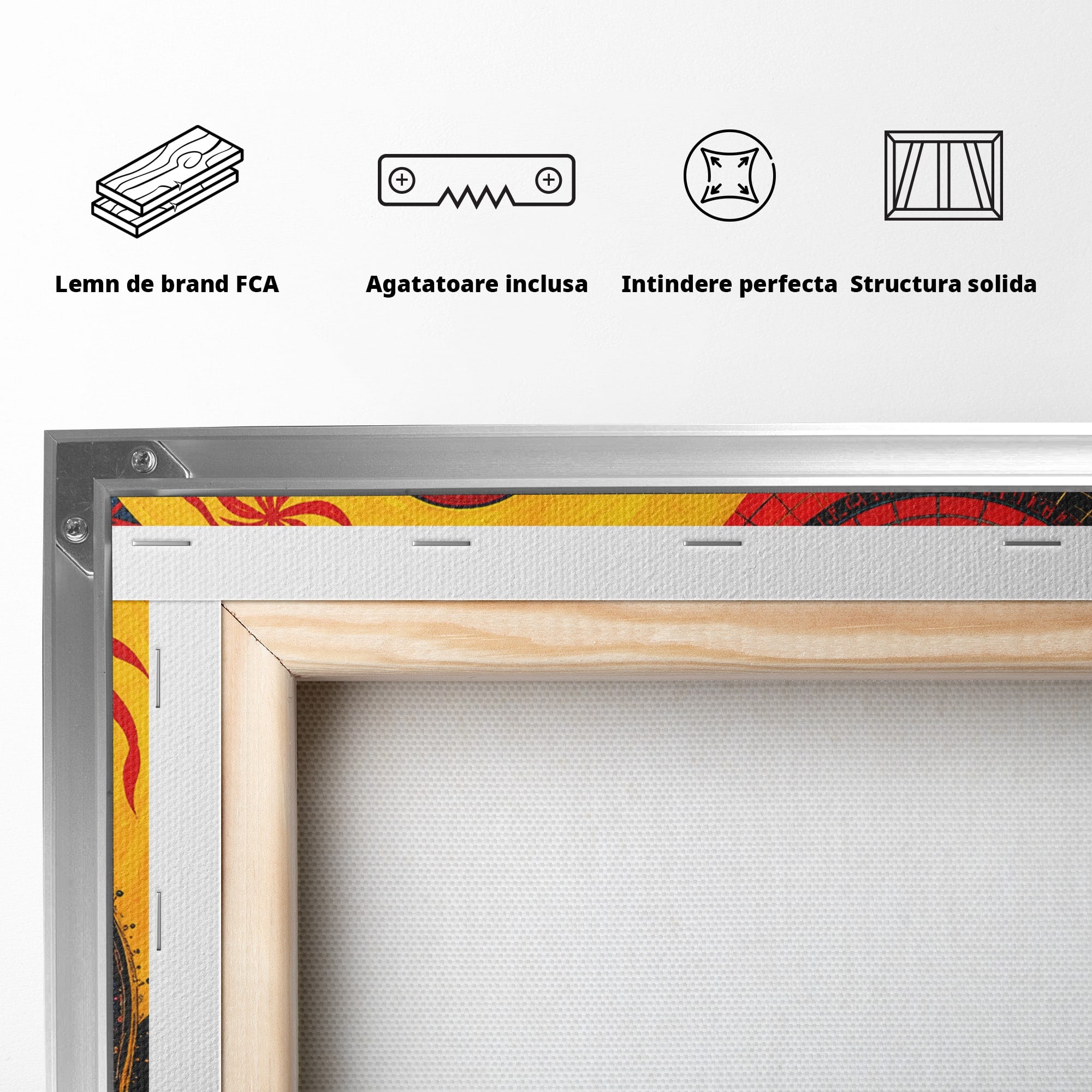 Tablou Canvas Premium LuxCanva® C1359, Universul Abstract, Abstract, Spatiu, Planete, Dormitor, Living, Culori Vibrante