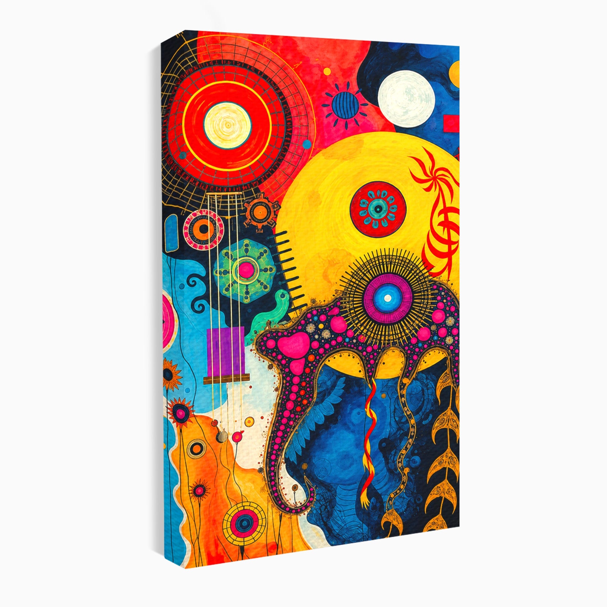 Tablou Canvas Premium LuxCanva® C1359, Universul Abstract, Abstract, Spatiu, Planete, Dormitor, Living, Culori Vibrante